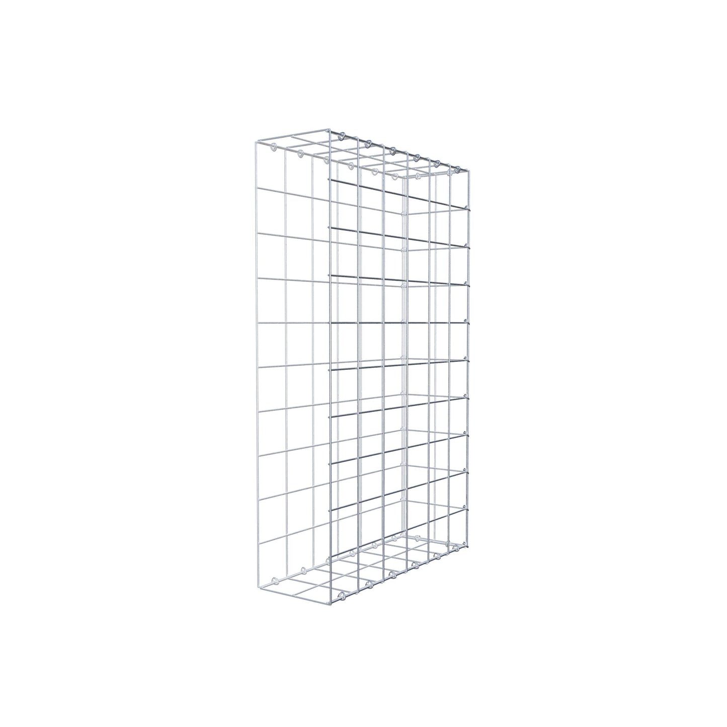 Monteret gabion type 2 100 cm x 60 cm x 20 cm (L x H x D), maskestørrelse 10 cm x 10 cm, C-ring