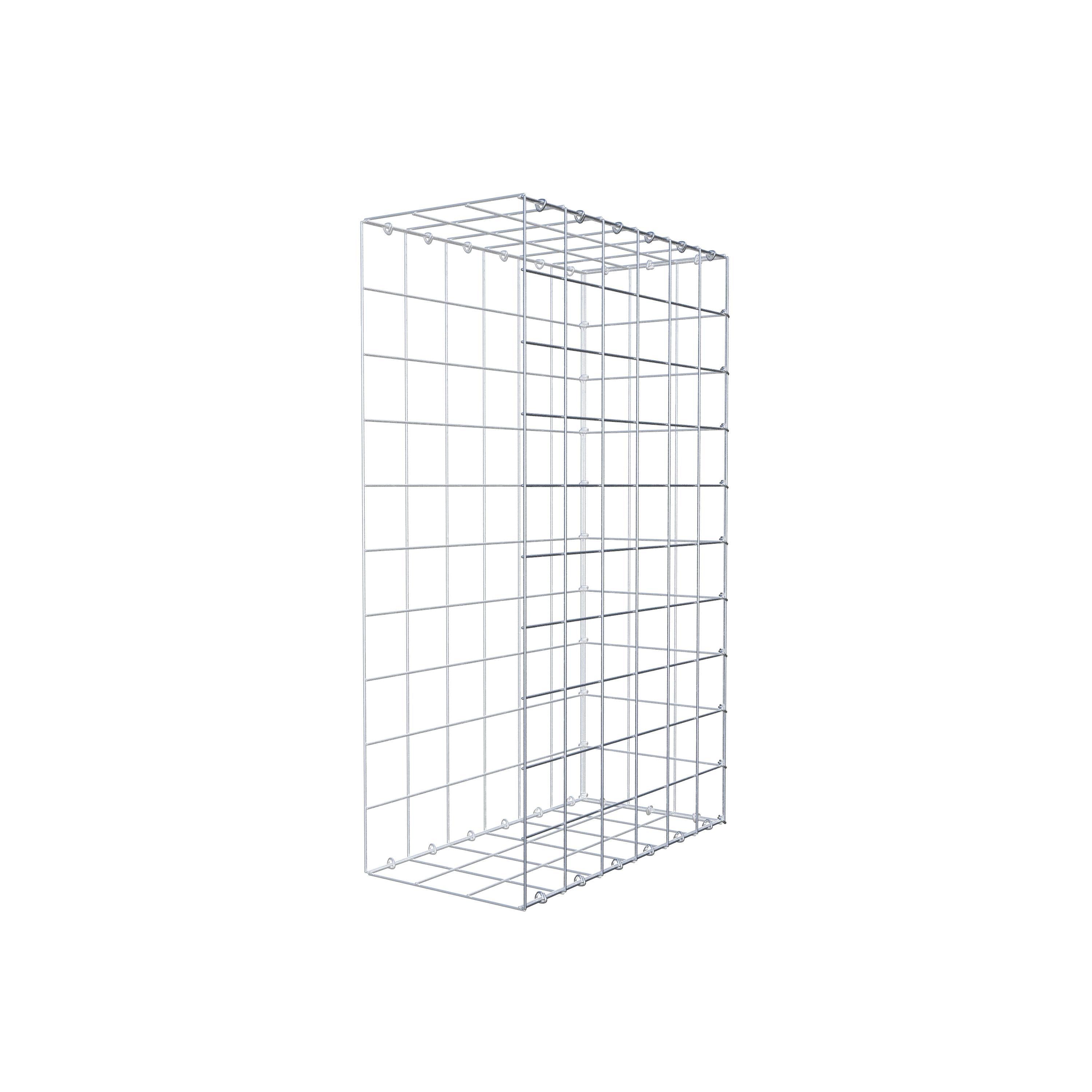 Monteret gabion type 2 100 cm x 60 cm x 30 cm (L x H x D), maskestørrelse 10 cm x 10 cm, C-ring