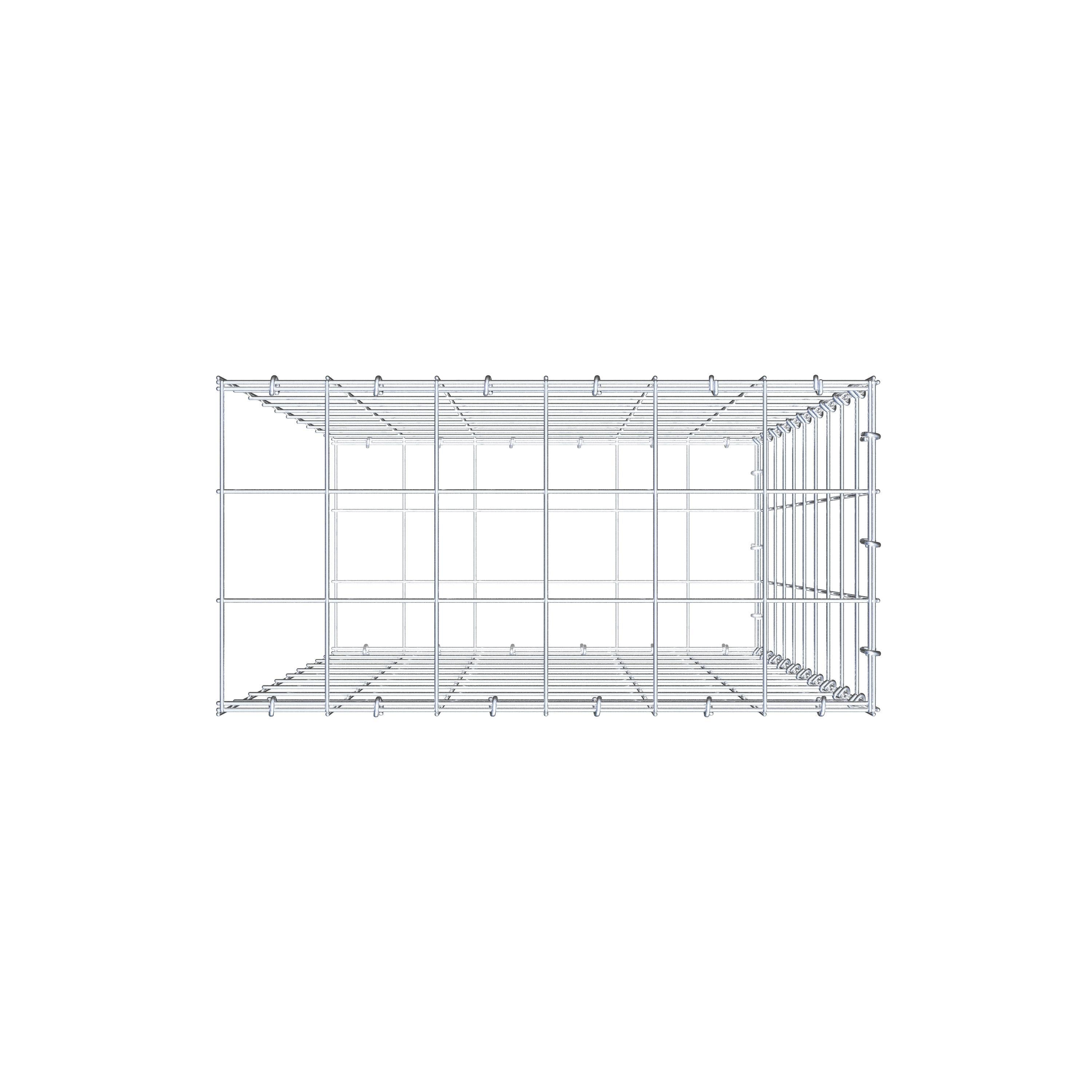 Gabião Tipo 2 100 cm x 60 cm x 30 cm (C x A x P), malhagem 10 cm x 10 cm, anel C