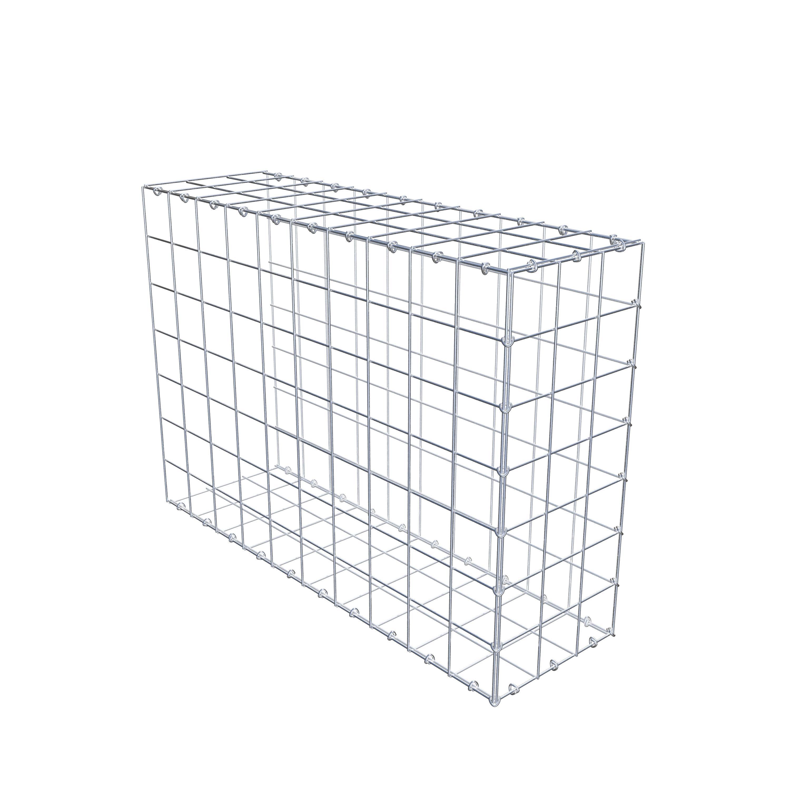 Monteret gabion type 2 100 cm x 70 cm x 30 cm (L x H x D), maskestørrelse 10 cm x 10 cm, C-ring