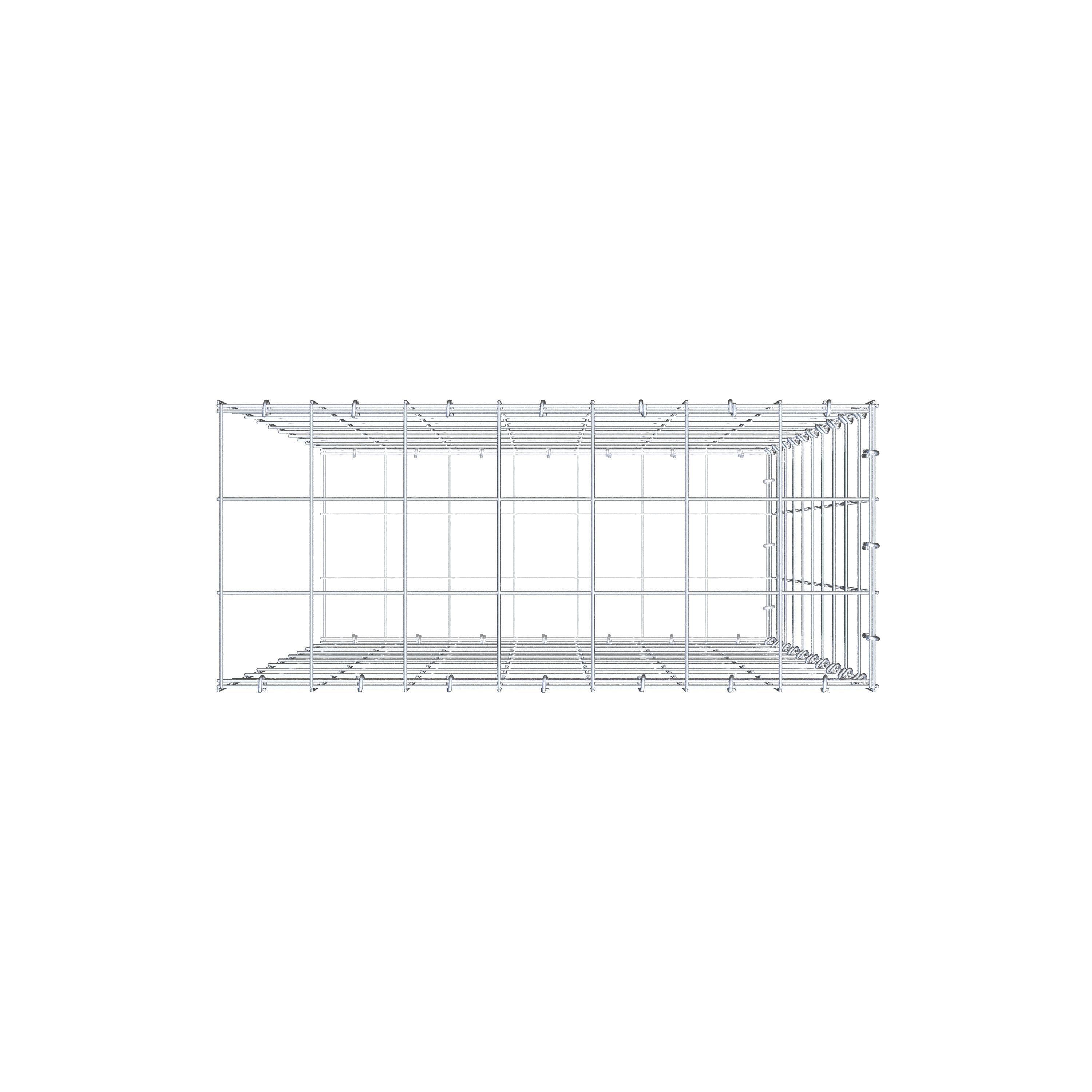 Gabião Tipo 2 100 cm x 70 cm x 30 cm (C x A x P), malhagem 10 cm x 10 cm, anel C