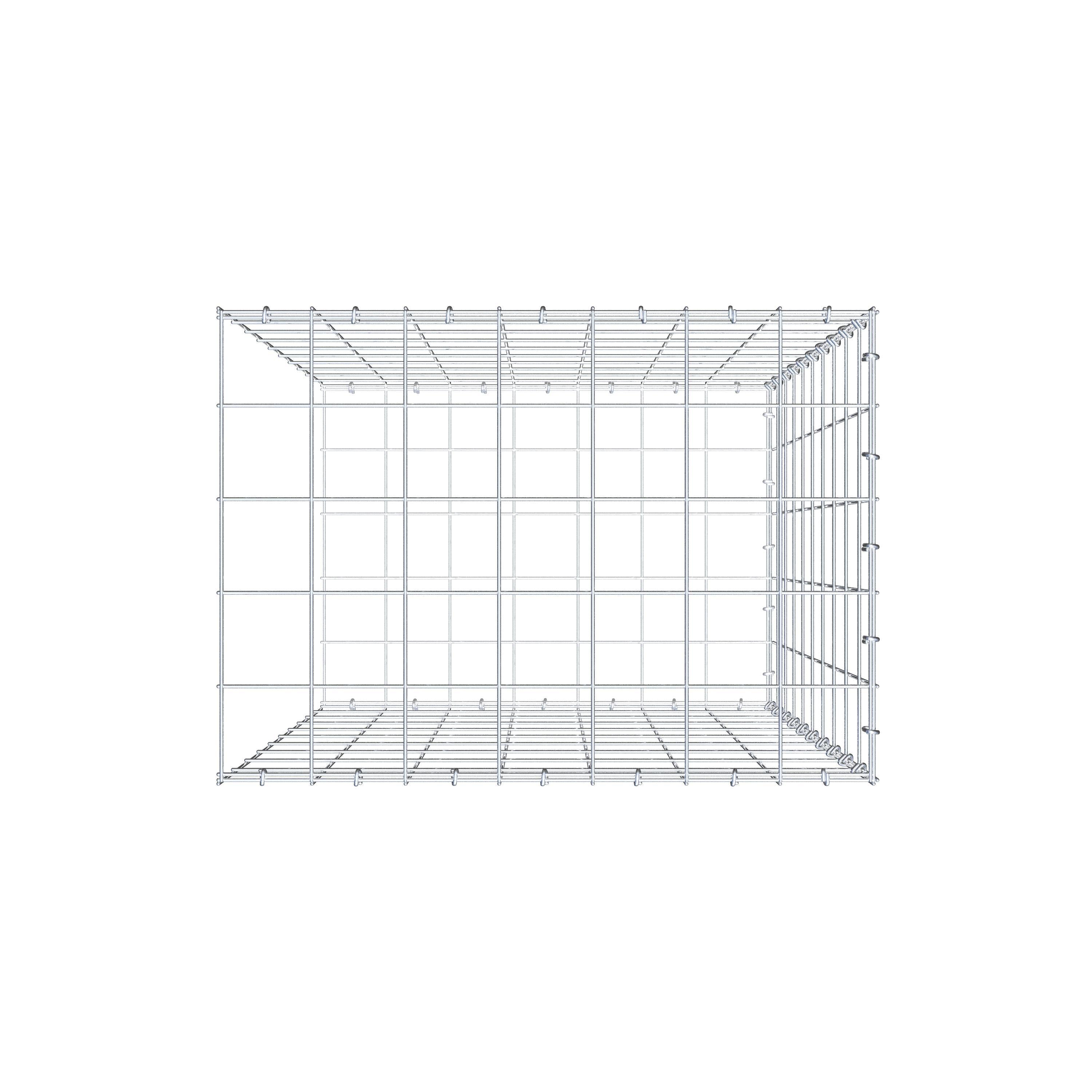 Anbaugabione Typ 2 100 cm x 70 cm x 50 cm (L x H x T), Maschenweite 10 cm x 10 cm, C-Ring