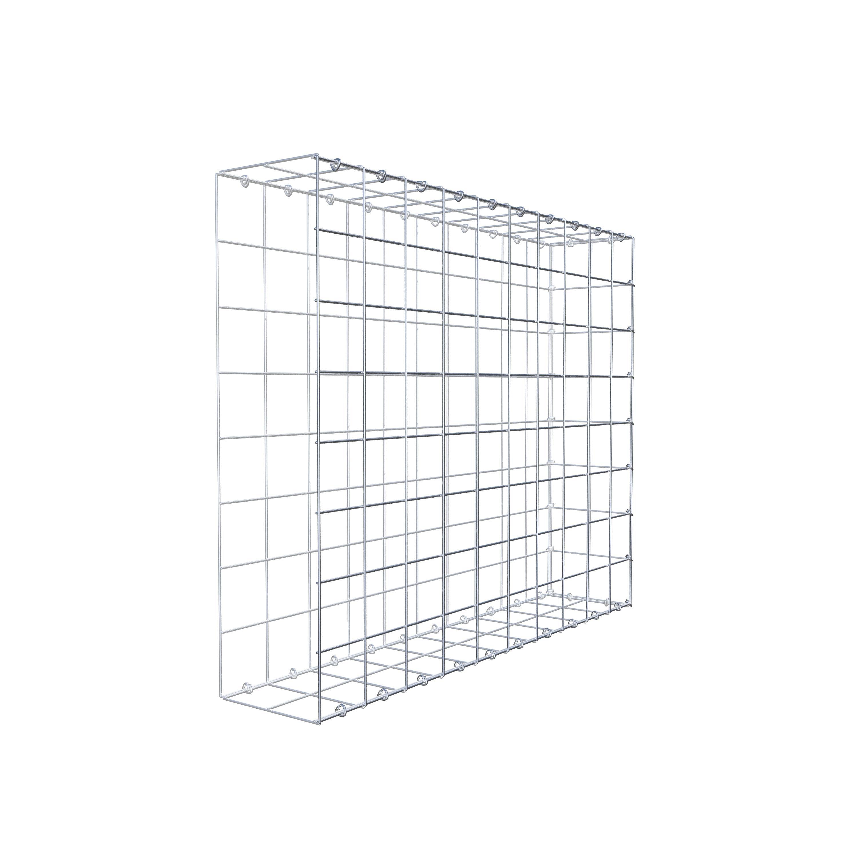 Mounted gabion type 2 100 cm x 80 cm x 20 cm (L x H x D), mesh size 10 cm x 10 cm, C-ring
