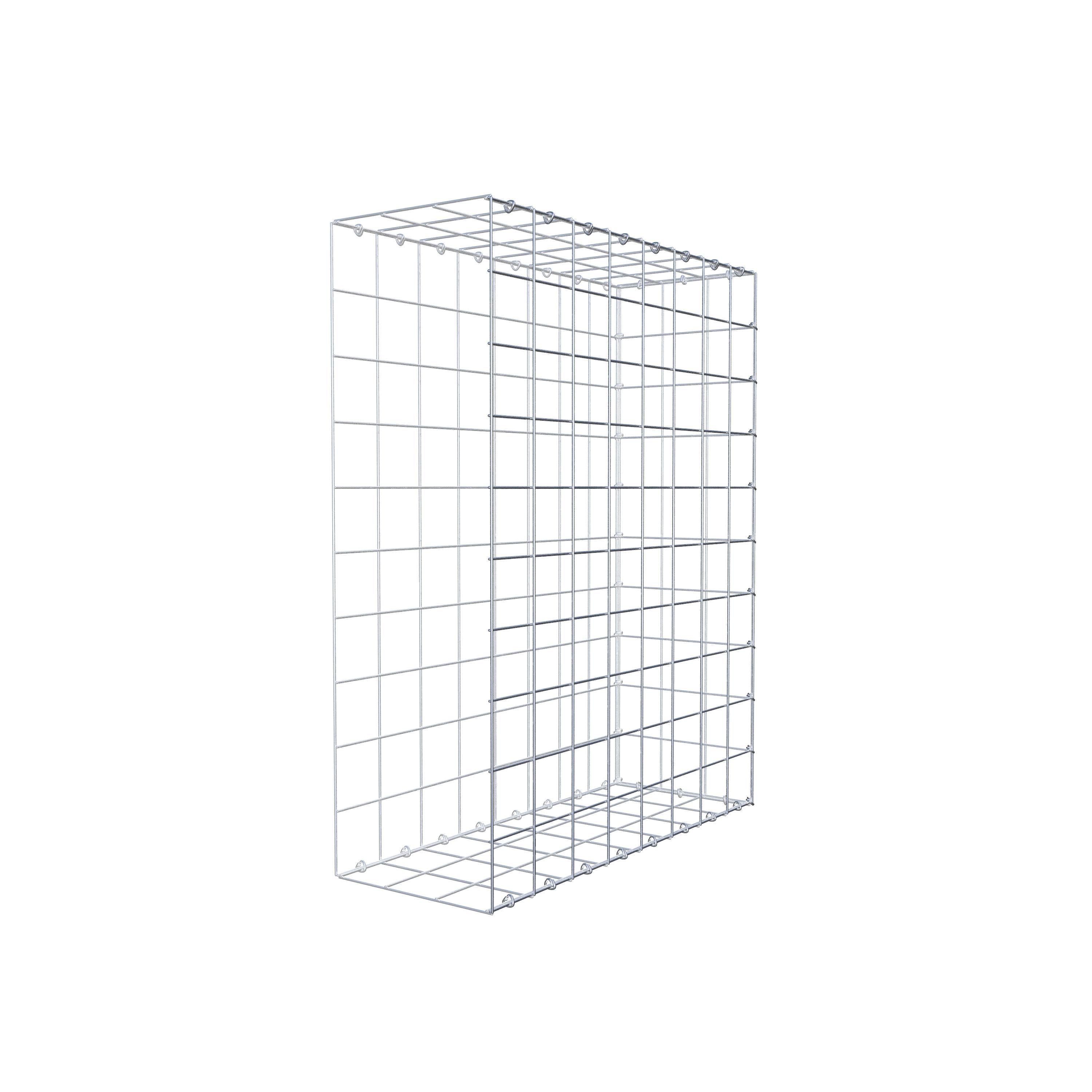 Gavión complementario de tipo 2 100 cm x 80 cm x 30 cm (largo x alto x fondo), malla 10 cm x 10 cm, anillo en C