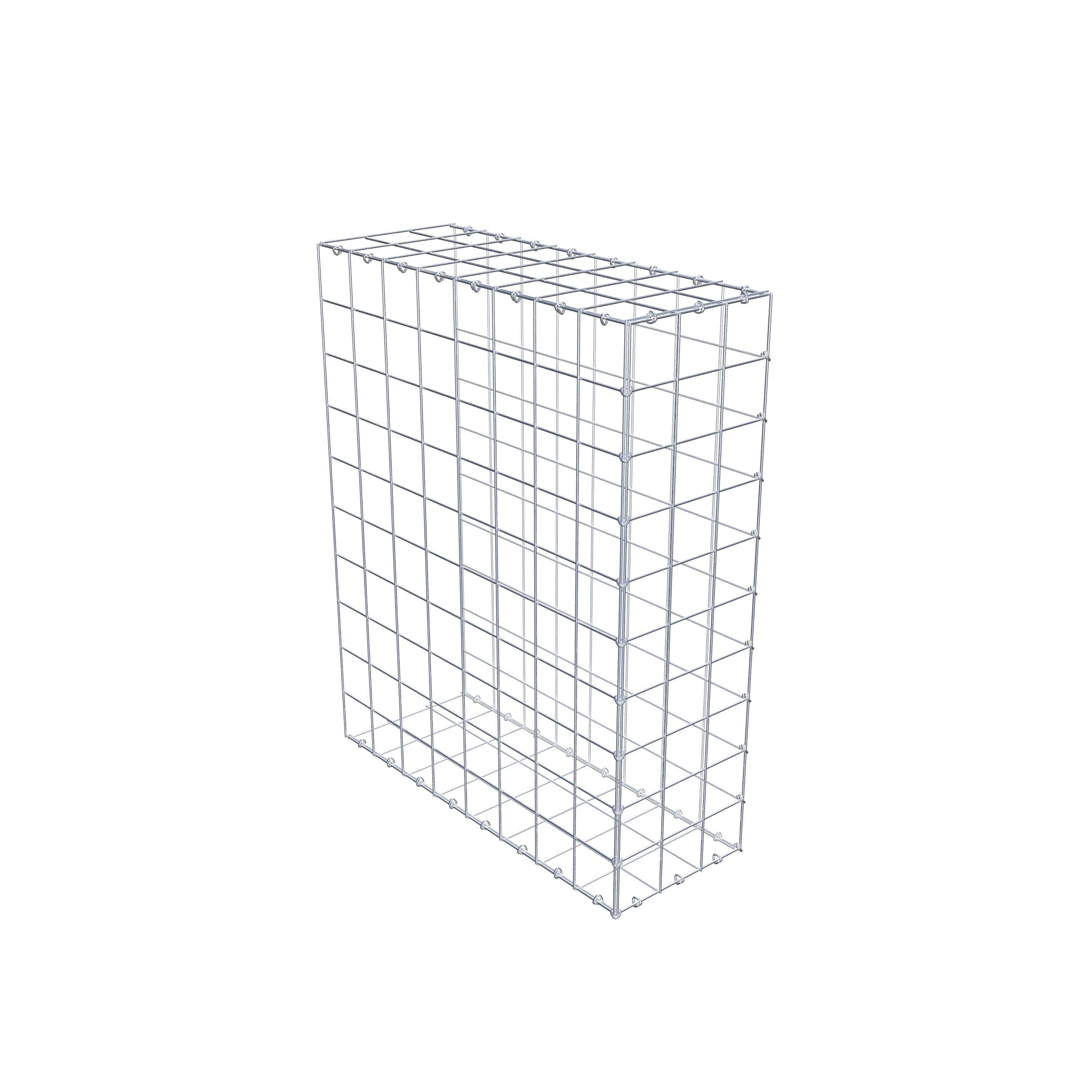 Gavión complementario de tipo 2 100 cm x 80 cm x 30 cm (largo x alto x fondo), malla 10 cm x 10 cm, anillo en C