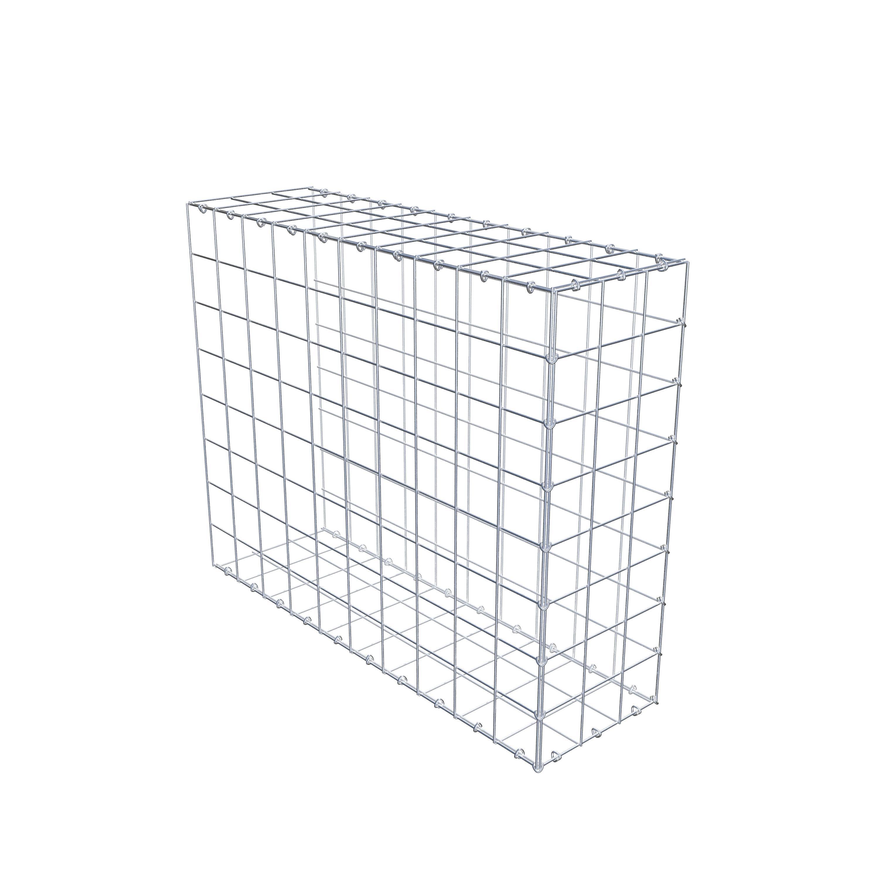 Gavión complementario de tipo 2 100 cm x 80 cm x 30 cm (largo x alto x fondo), malla 10 cm x 10 cm, anillo en C