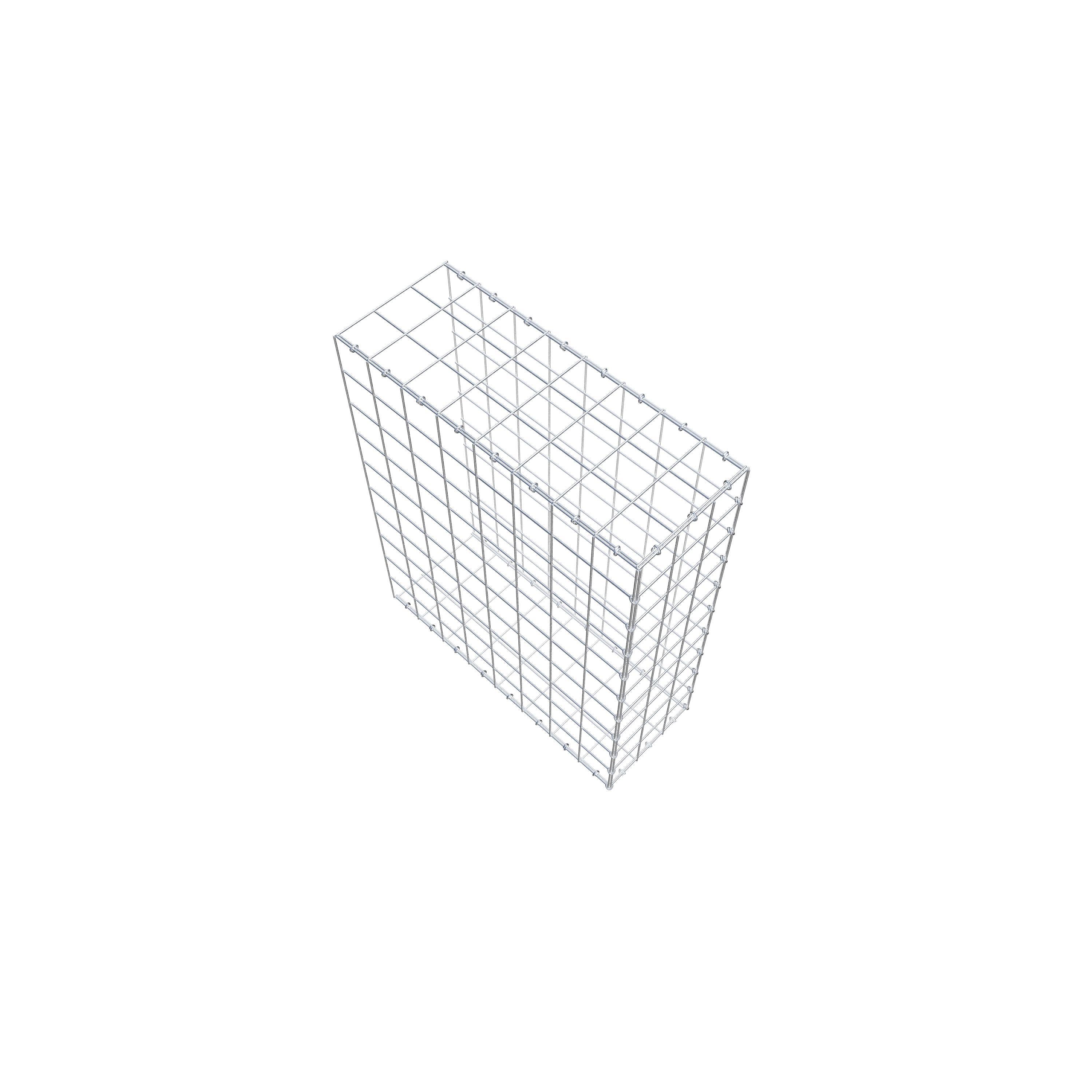 Gavión complementario de tipo 2 100 cm x 80 cm x 30 cm (largo x alto x fondo), malla 10 cm x 10 cm, anillo en C