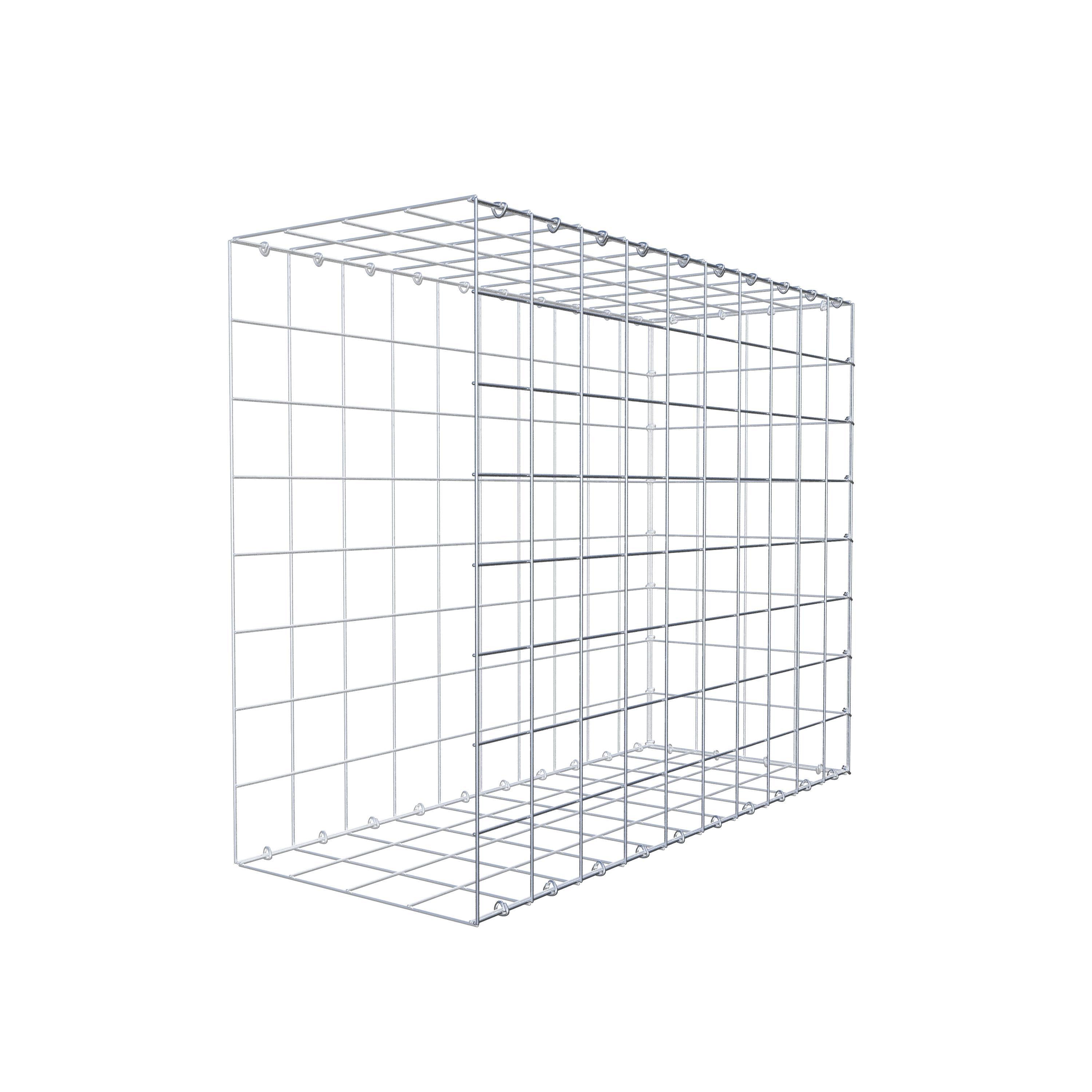 Mounted gabion type 2 100 cm x 80 cm x 40 cm (L x H x D), mesh size 10 cm x 10 cm, C-ring