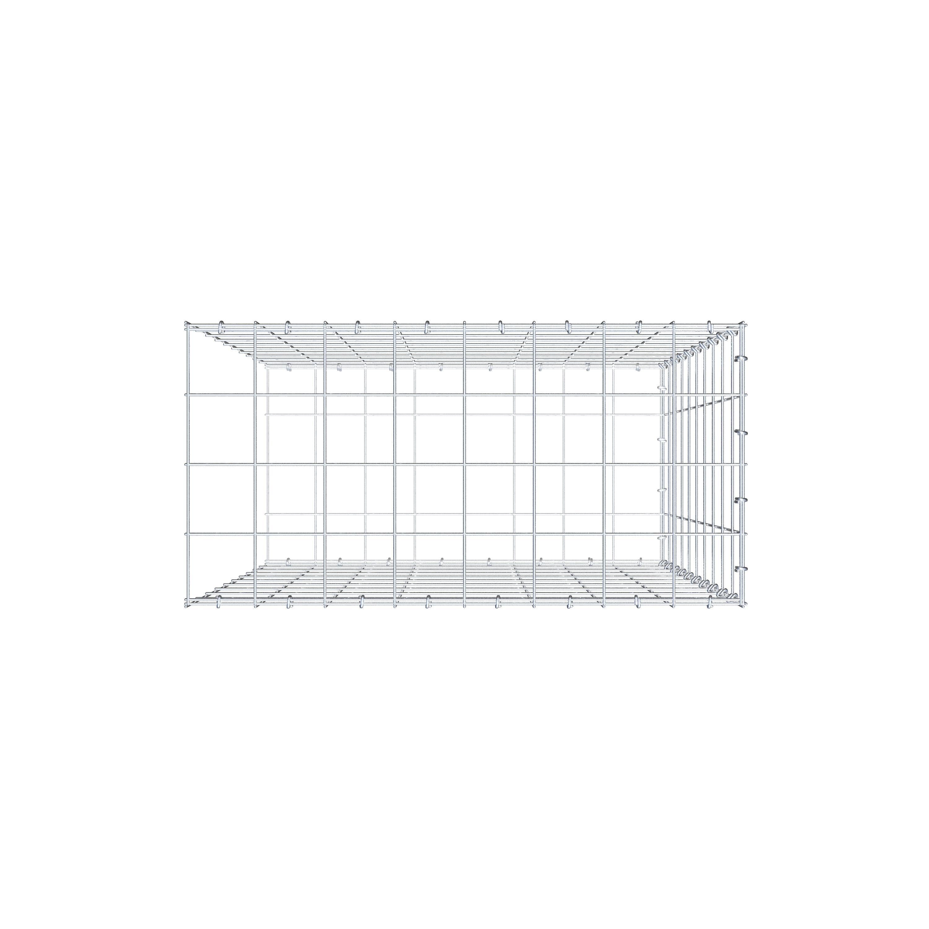 Gabião Tipo 2 100 cm x 80 cm x 40 cm (C x A x P), malhagem 10 cm x 10 cm, anel C