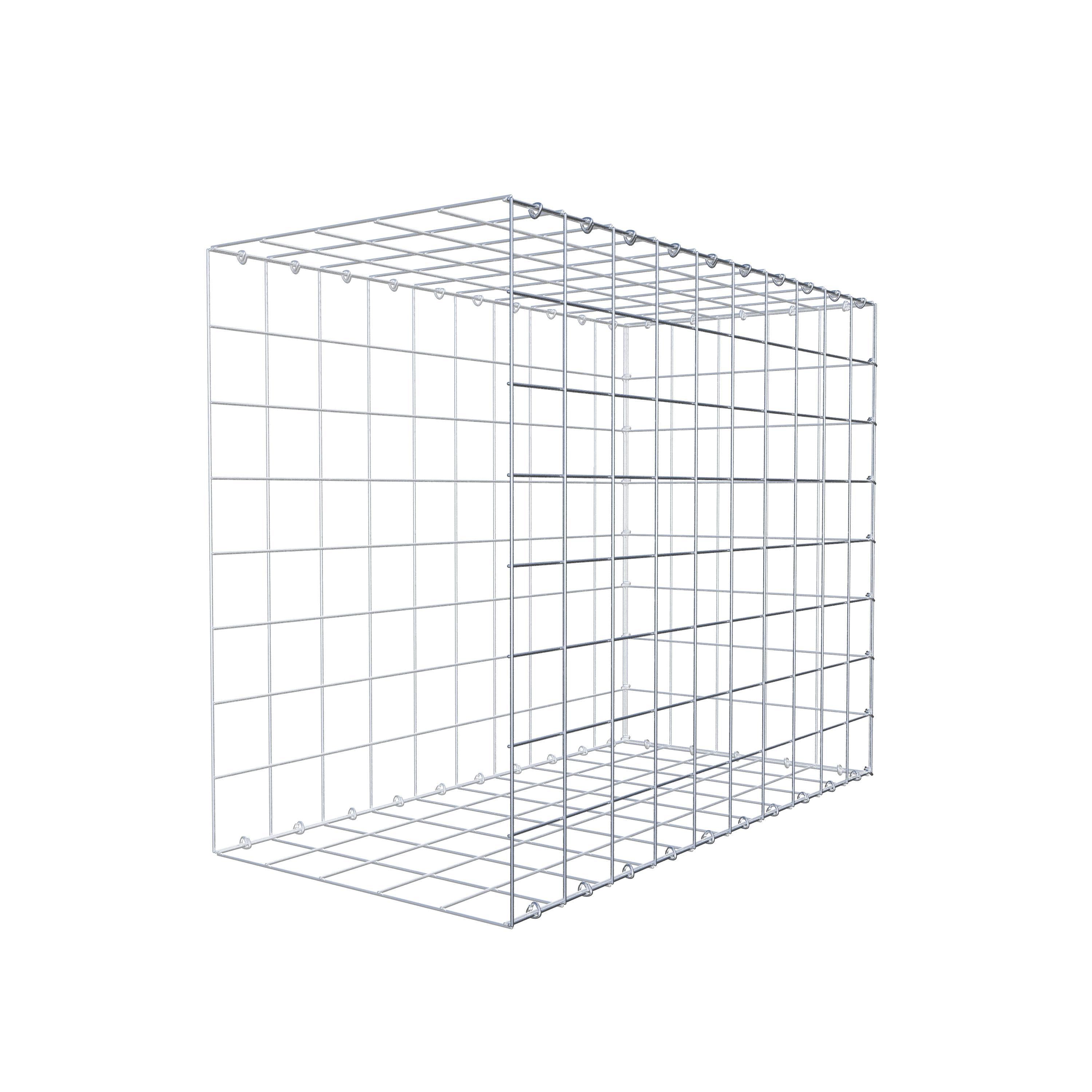 Monteret gabion type 2 100 cm x 80 cm x 50 cm (L x H x D), maskestørrelse 10 cm x 10 cm, C-ring