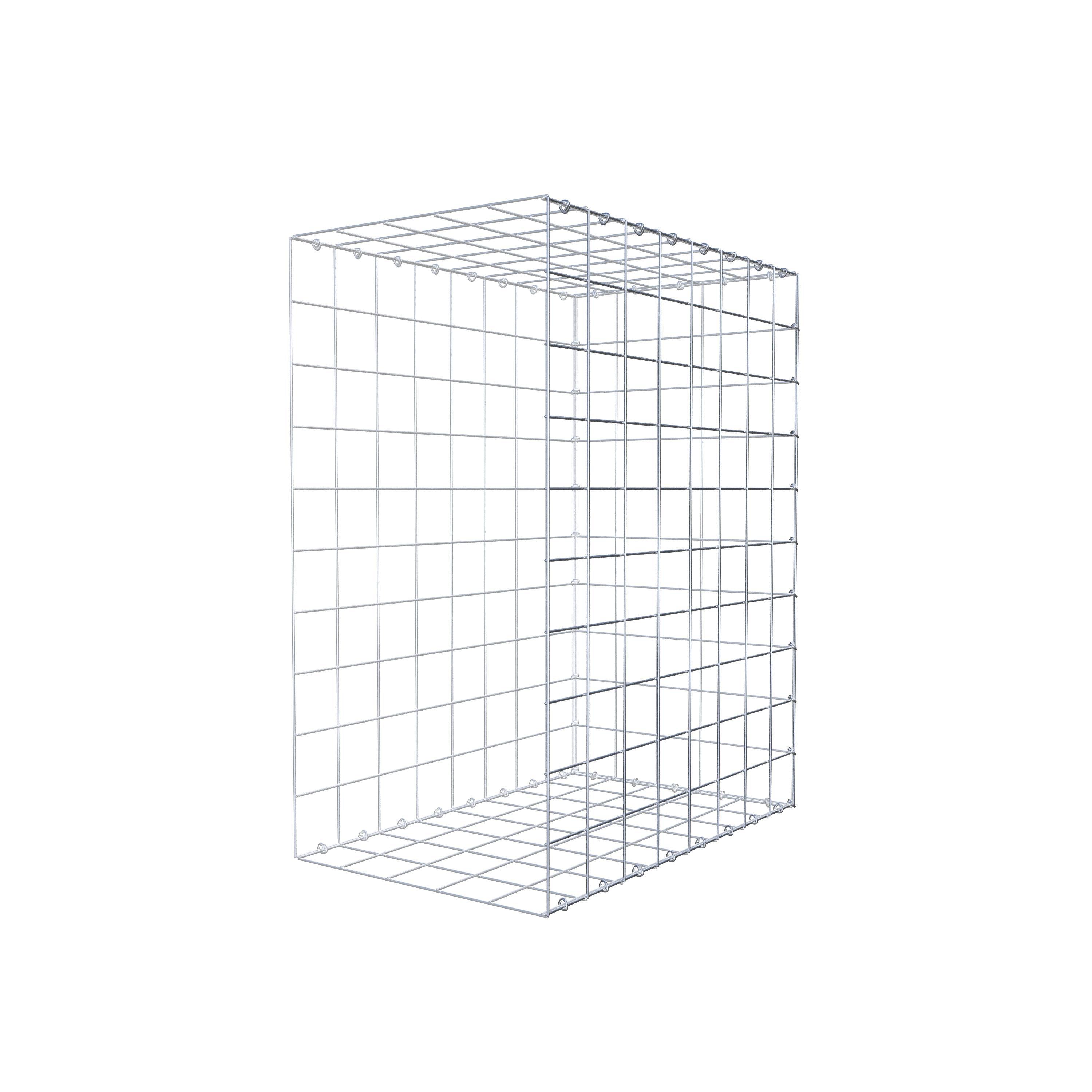 Monteret gabion type 2 100 cm x 80 cm x 50 cm (L x H x D), maskestørrelse 10 cm x 10 cm, C-ring