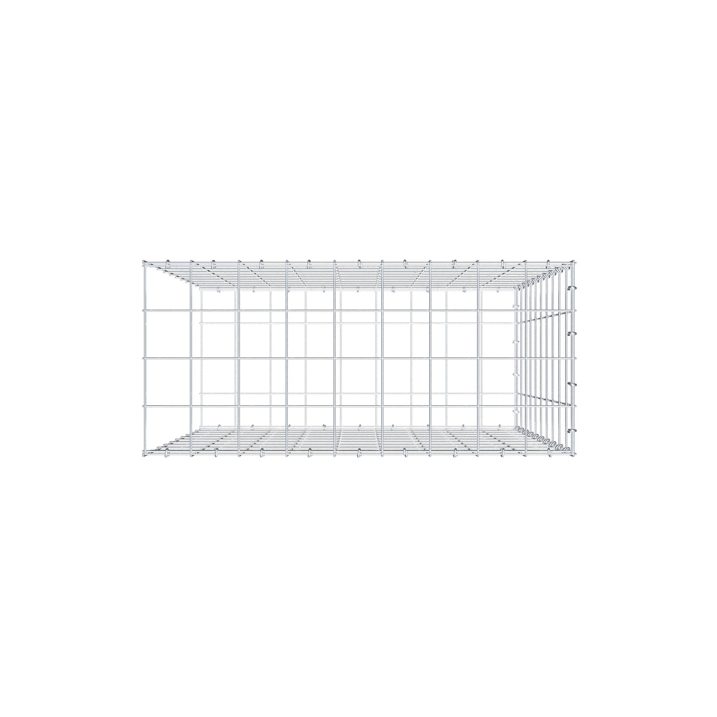 Gabião Tipo 2 100 cm x 90 cm x 40 cm (C x A x P), malhagem 10 cm x 10 cm, anel C