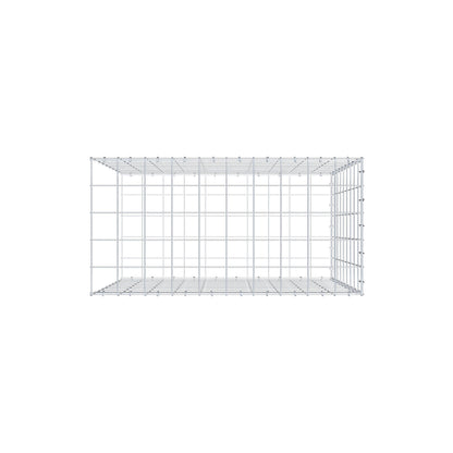 Monteret gabion type 2 100 cm x 90 cm x 50 cm (L x H x D), maskestørrelse 10 cm x 10 cm, C-ring