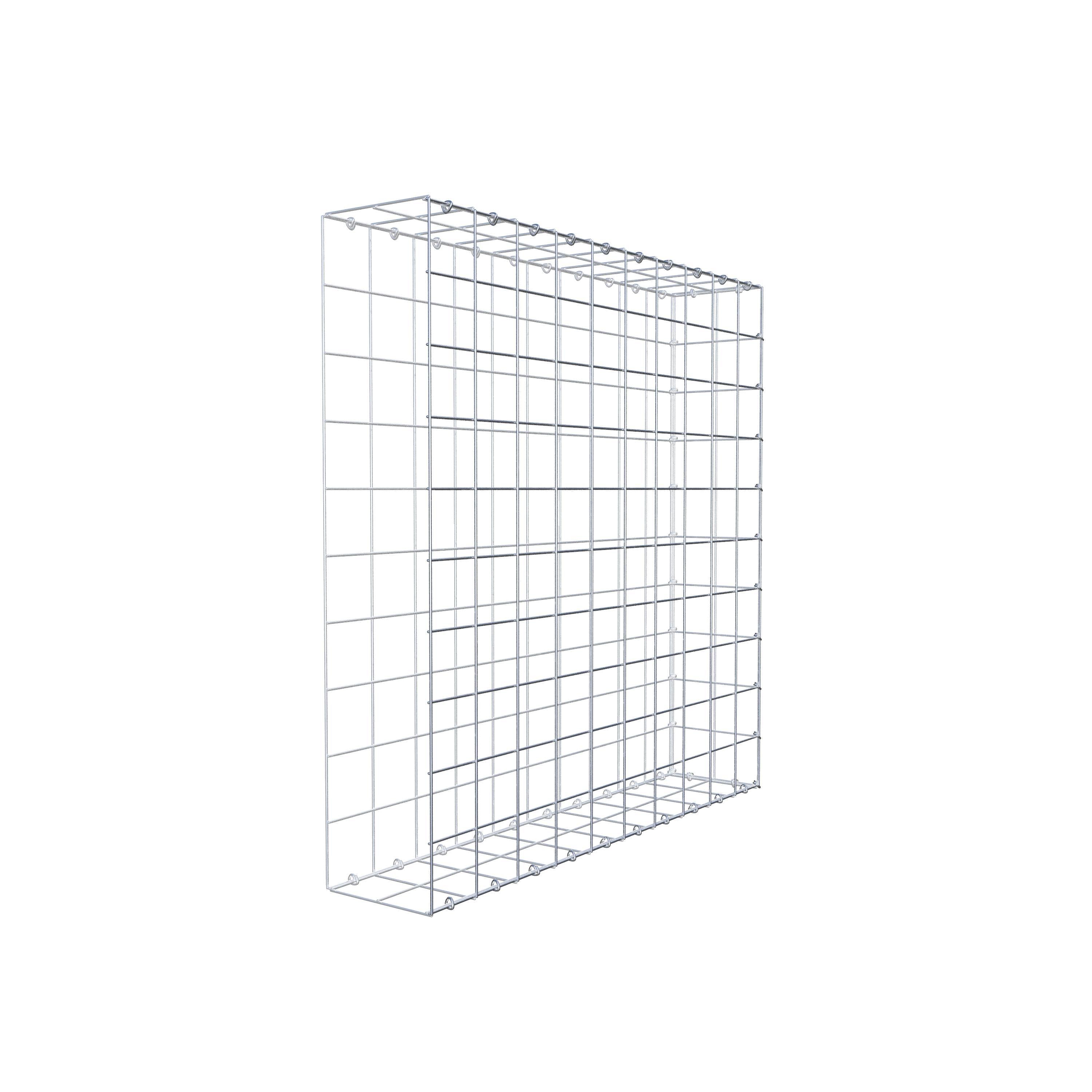 Mounted gabion type 2 100 cm x 100 cm x 20 cm (L x H x D), mesh size 10 cm x 10 cm, C-ring