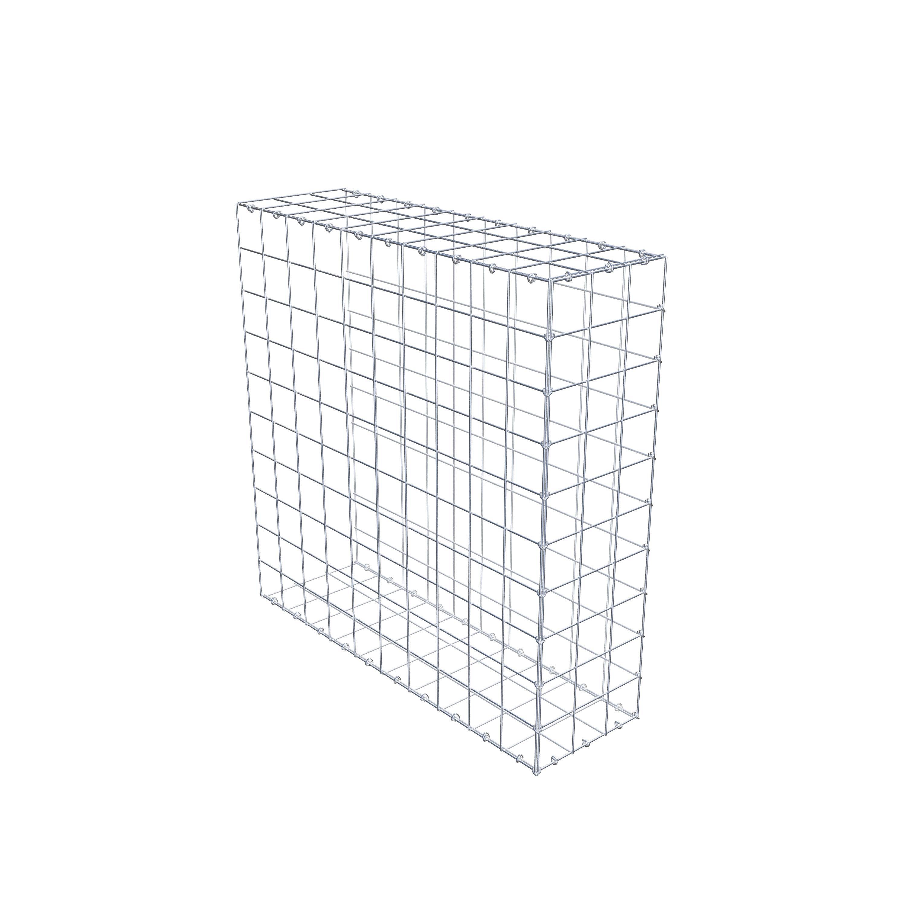 Mounted gabion type 2 100 cm x 100 cm x 30 cm (L x H x D), mesh size 10 cm x 10 cm, C-ring