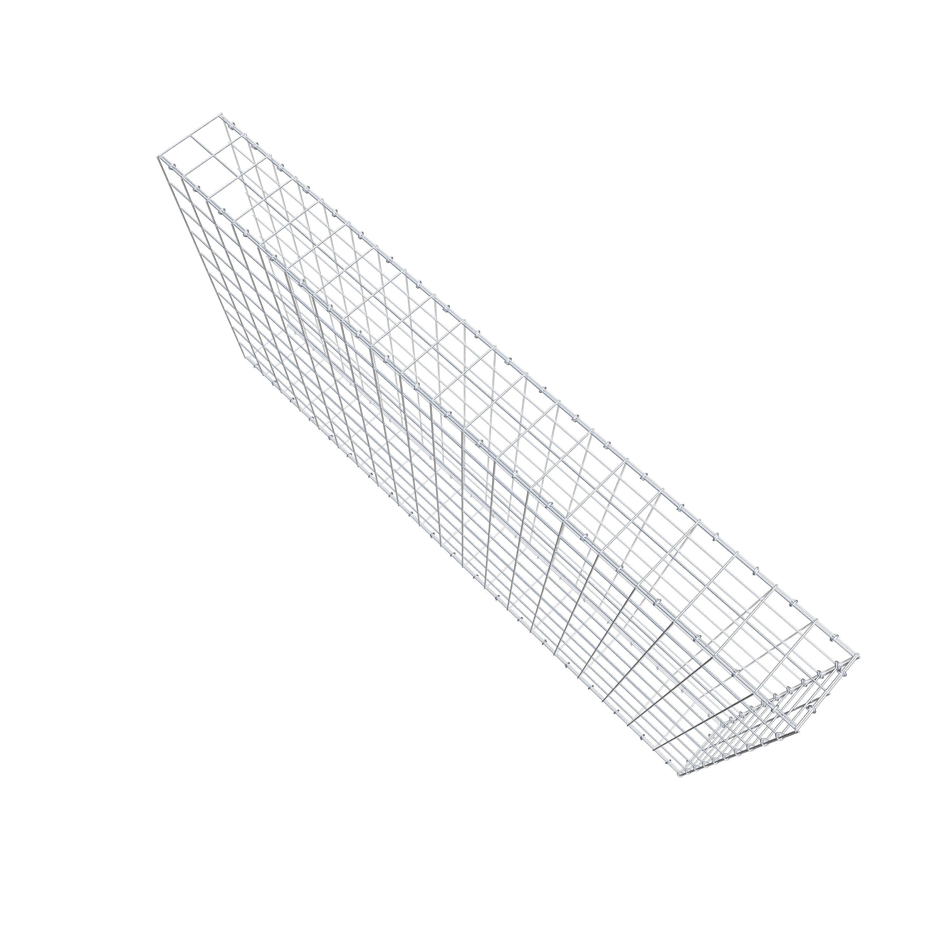 Monteret gabion type 2 200 cm x 100 cm x 20 cm (L x H x D), maskestørrelse 10 cm x 10 cm, C-ring