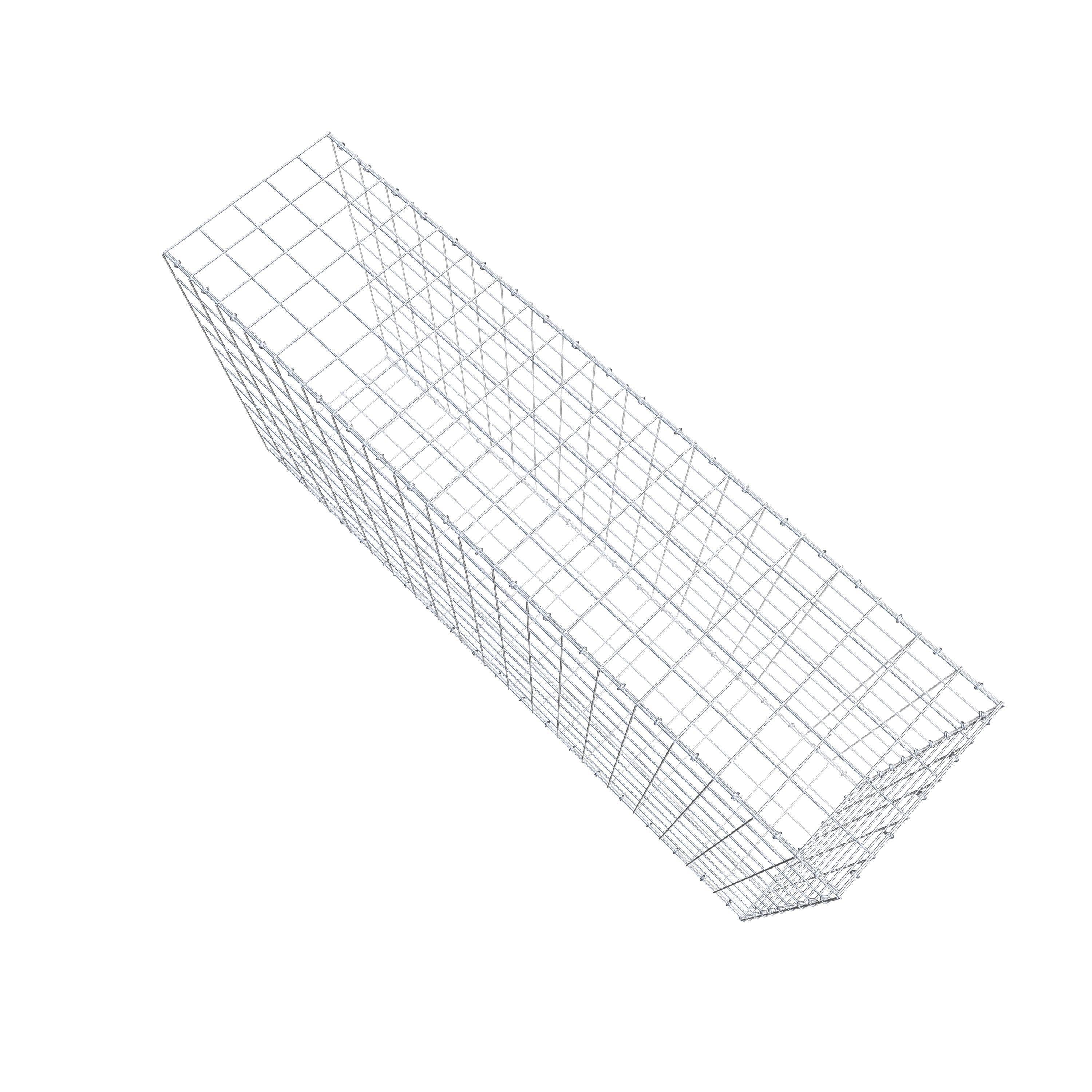 Monteret gabion type 2 200 cm x 100 cm x 50 cm (L x H x D), maskestørrelse 10 cm x 10 cm, C-ring