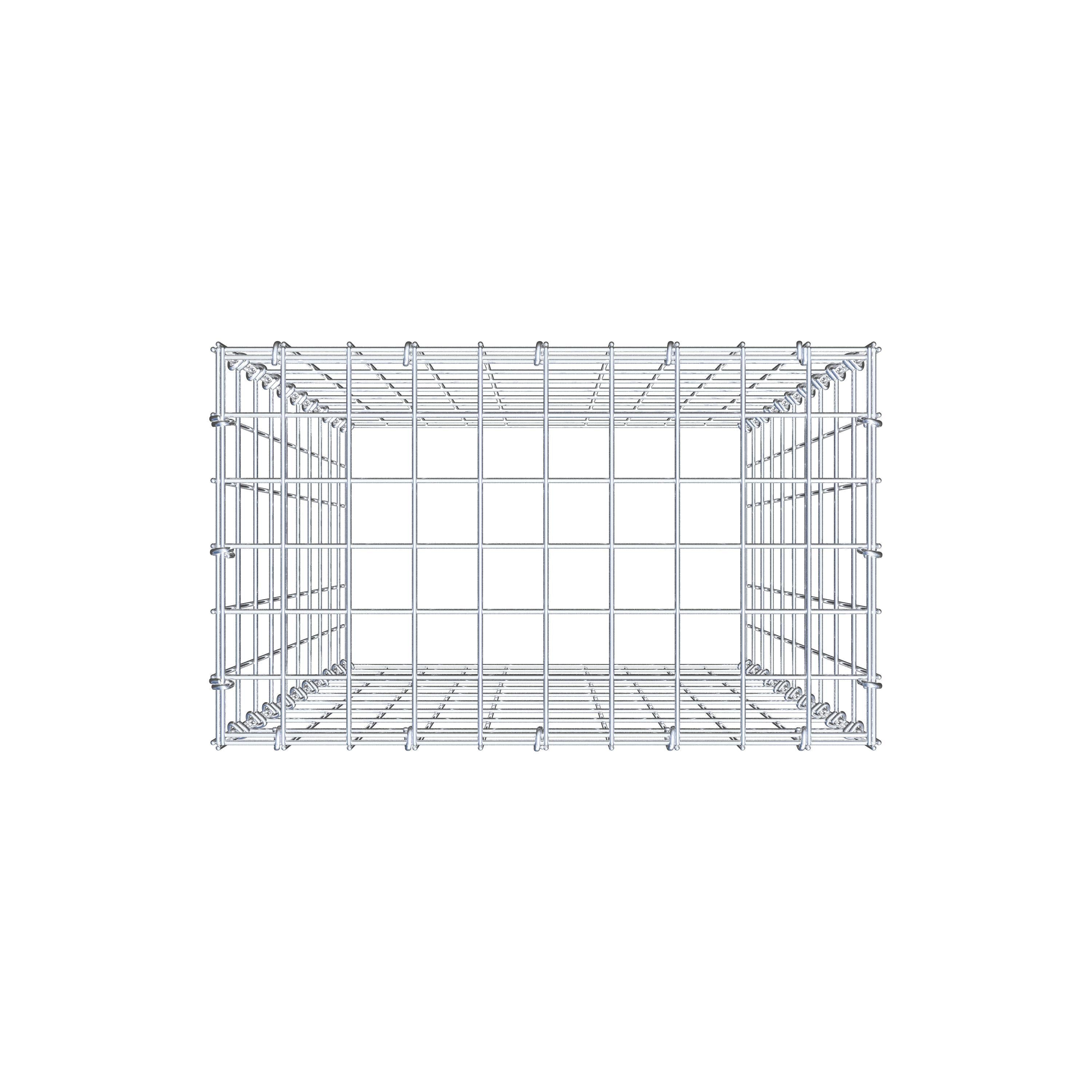 Anbaugabione Typ 3 100 cm x 50 cm x 30 cm (L x H x T), Maschenweite 5 cm x 10 cm, C-Ring