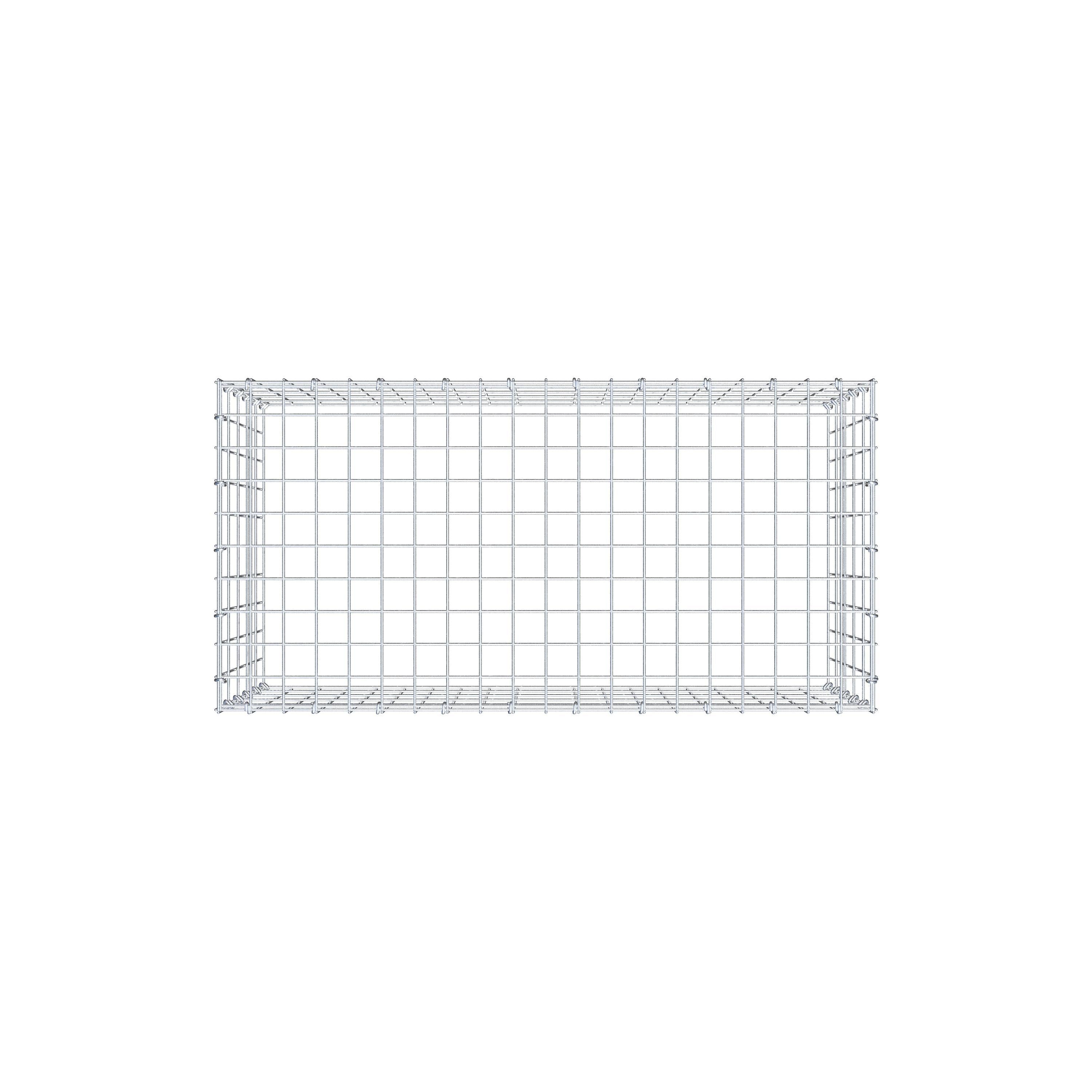 Anbaugabione Typ 3 100 cm x 50 cm x 50 cm (L x H x T), Maschenweite 5 cm x 10 cm, C-Ring