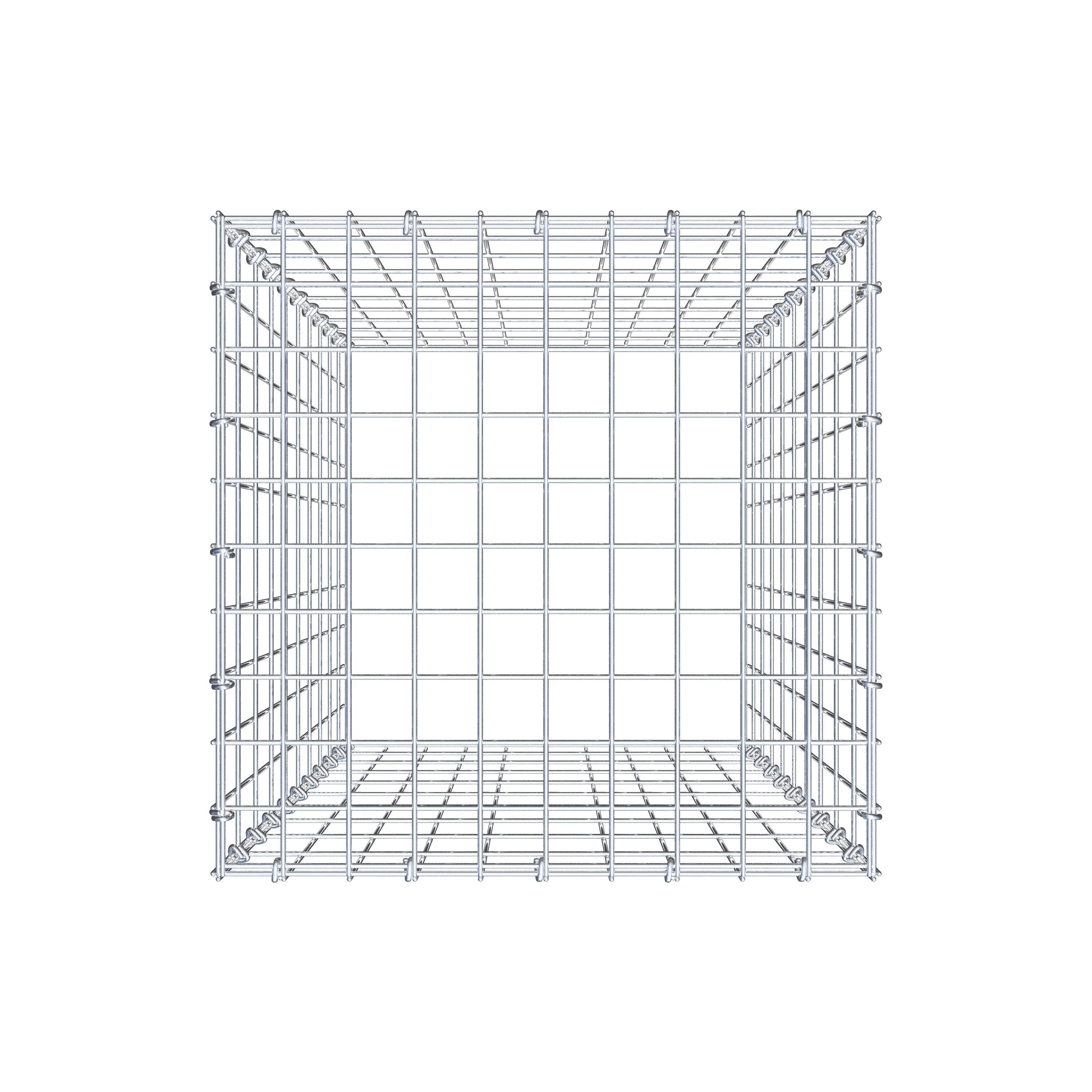 Gabião Tipo 3 100 cm x 50 cm x 50 cm (C x A x P), malhagem 5 cm x 10 cm, anel C