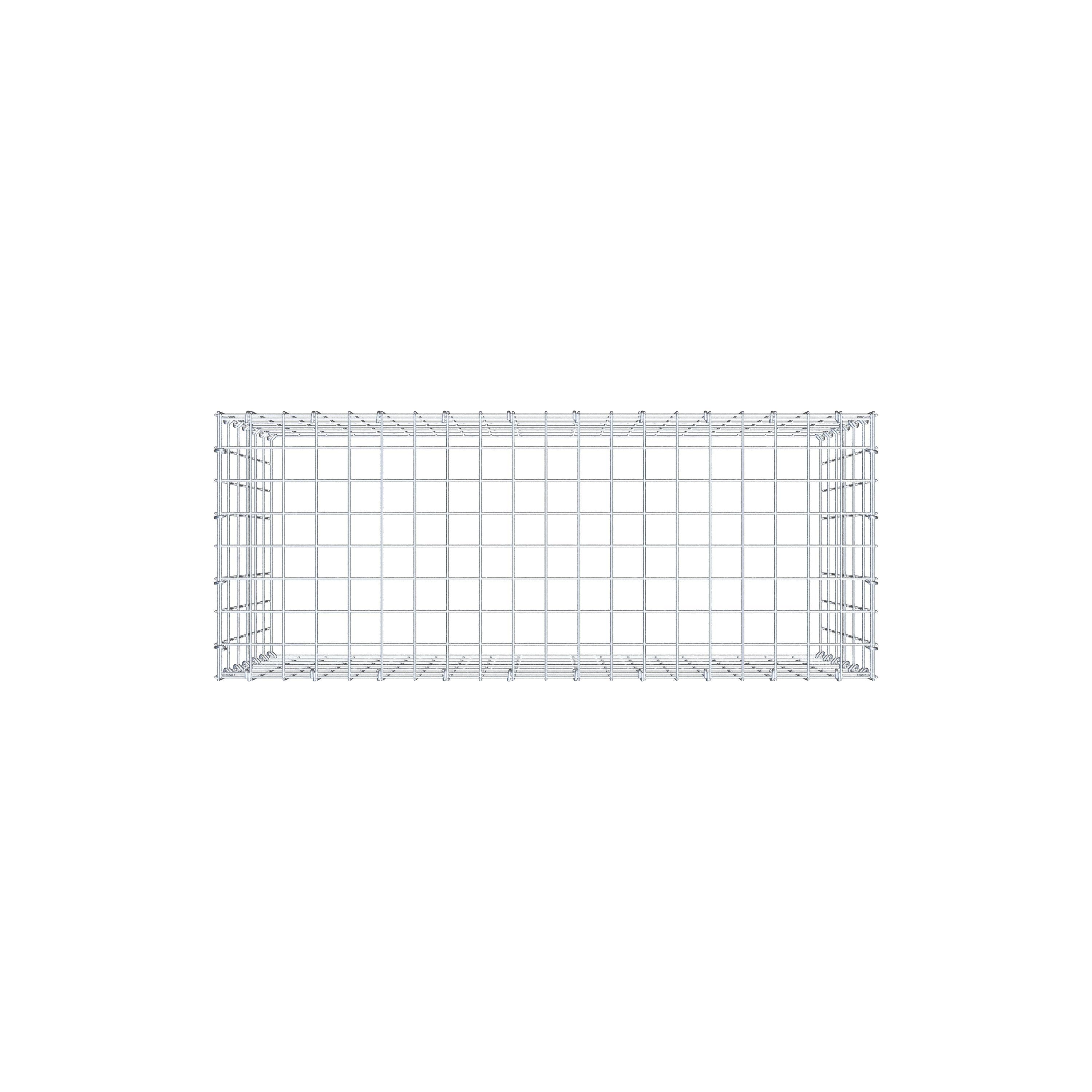 Anbaugabione Typ 3 100 cm x 60 cm x 40 cm (L x H x T), Maschenweite 5 cm x 10 cm, C-Ring