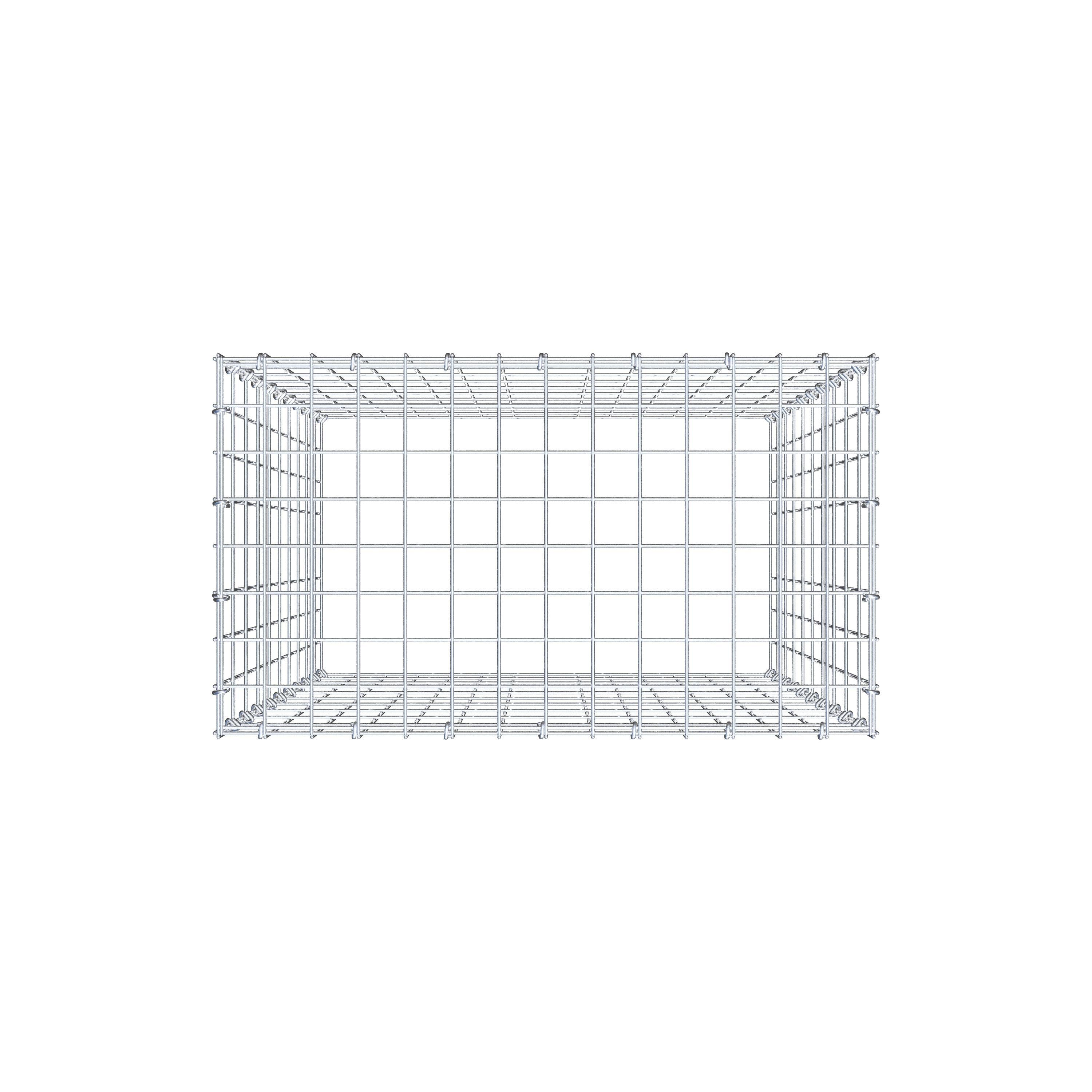 Gabião Tipo 3 100 cm x 70 cm x 40 cm (C x A x P), malhagem 5 cm x 10 cm, anel C