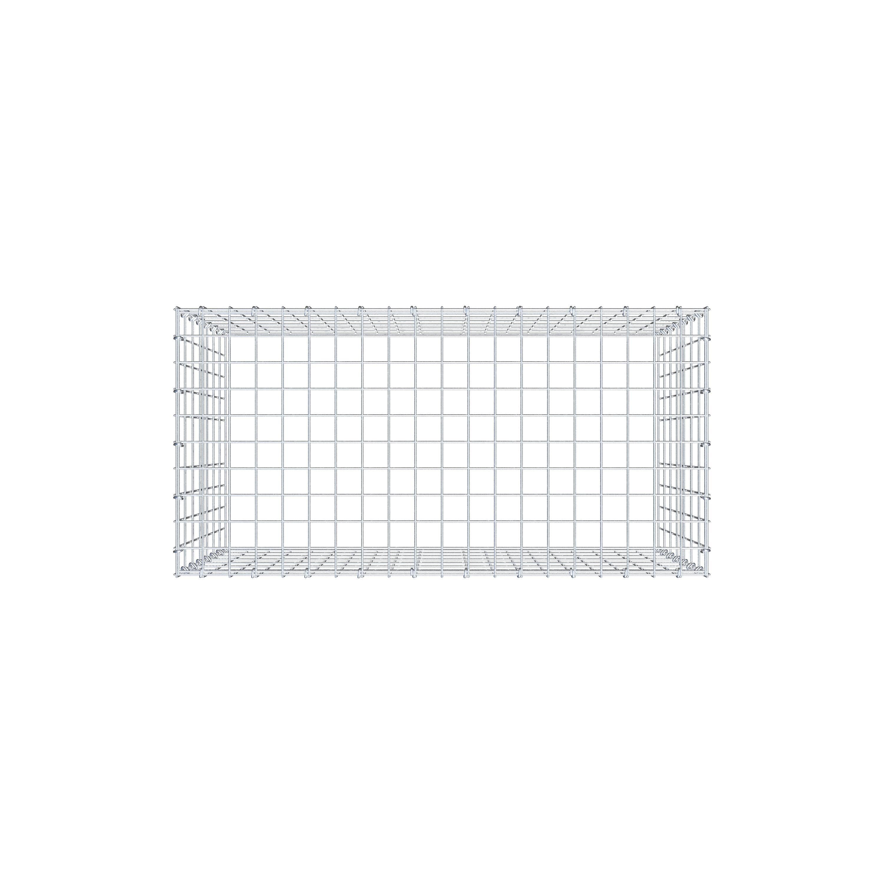 Anbaugabione Typ 3 100 cm x 70 cm x 50 cm (L x H x T), Maschenweite 5 cm x 10 cm, C-Ring