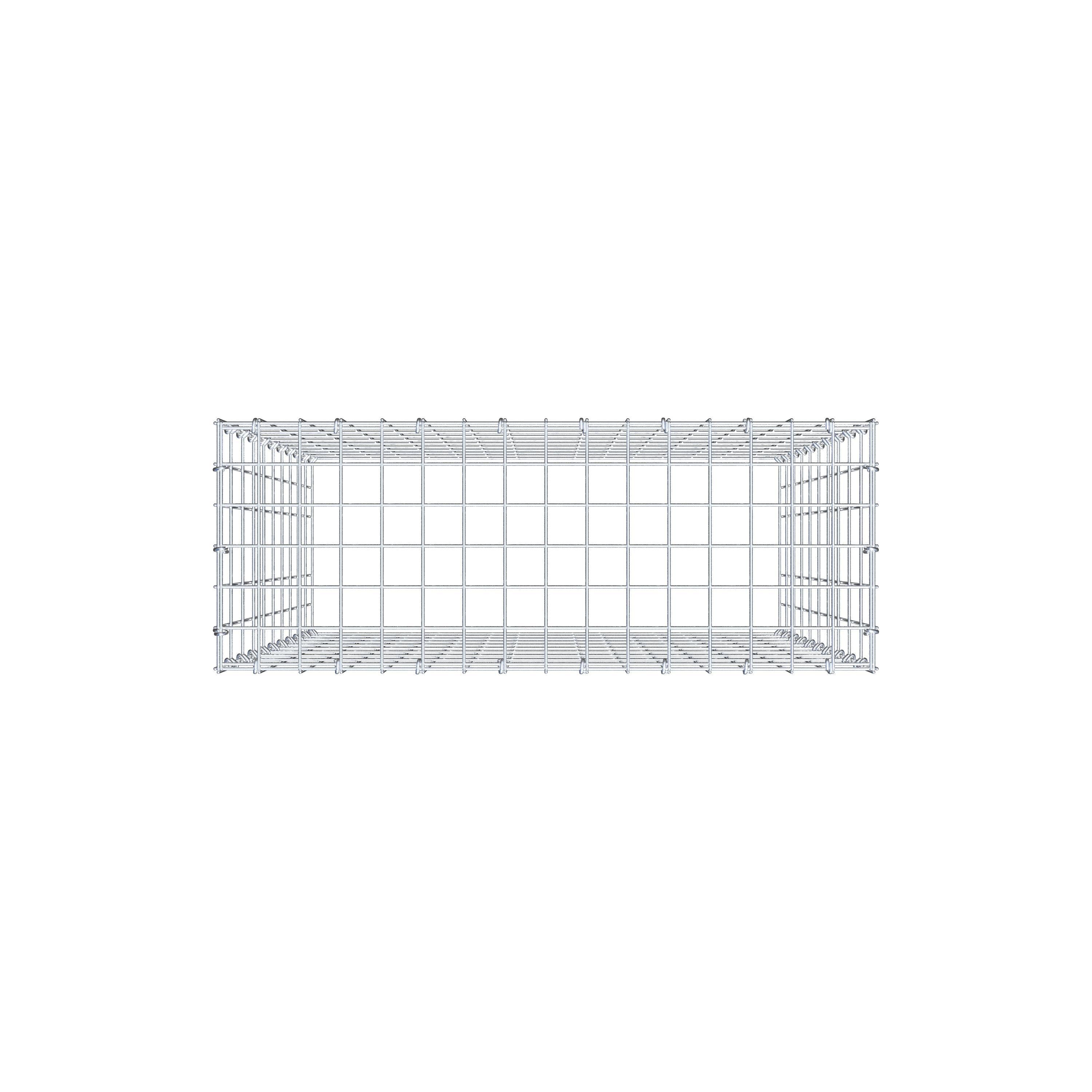 Gabião Tipo 3 100 cm x 80 cm x 30 cm (C x A x P), malhagem 5 cm x 10 cm, anel C