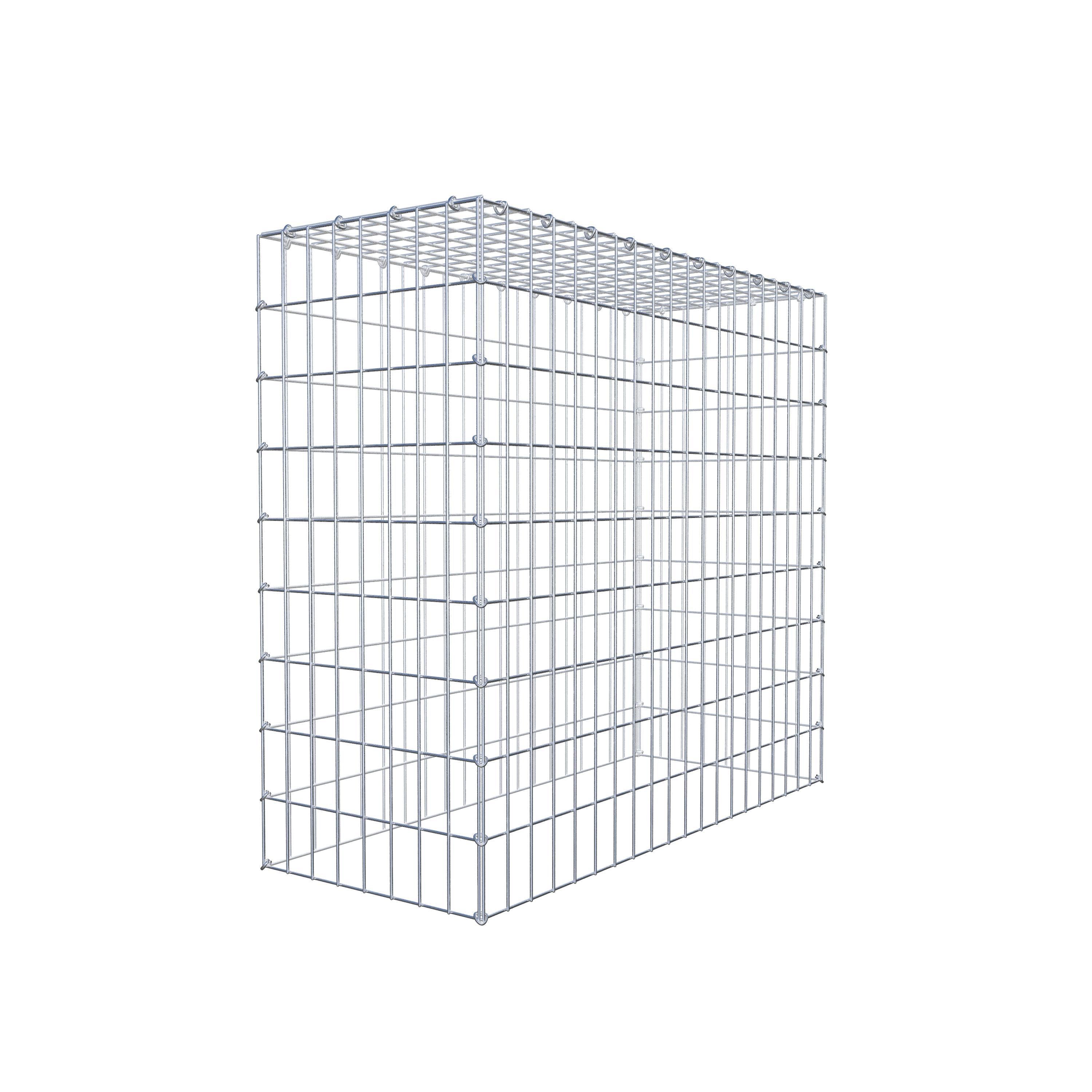 Monteret gabion type 3 100 cm x 90 cm x 40 cm (L x H x D), maskestørrelse 5 cm x 10 cm, C-ring