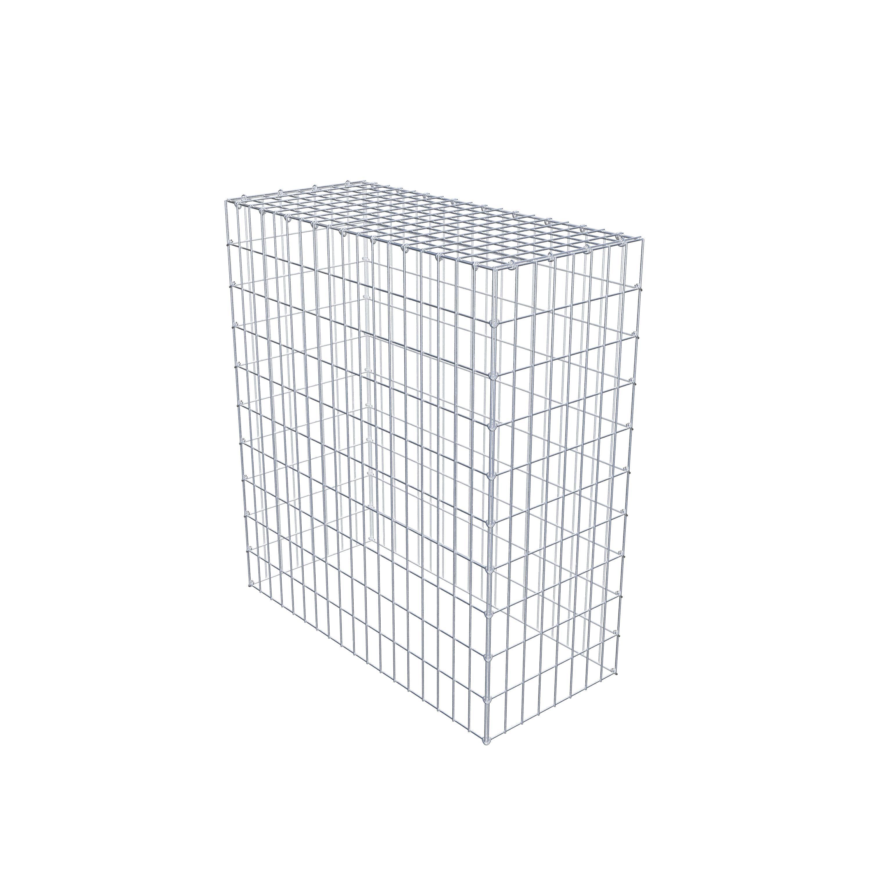 Monteret gabion type 3 100 cm x 90 cm x 40 cm (L x H x D), maskestørrelse 5 cm x 10 cm, C-ring