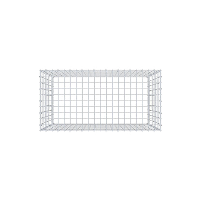 Typ 3 påbyggnadsgabion 100 cm x 90 cm x 50 cm (L x H x D), maskstorlek 5 cm x 10 cm, C-ring