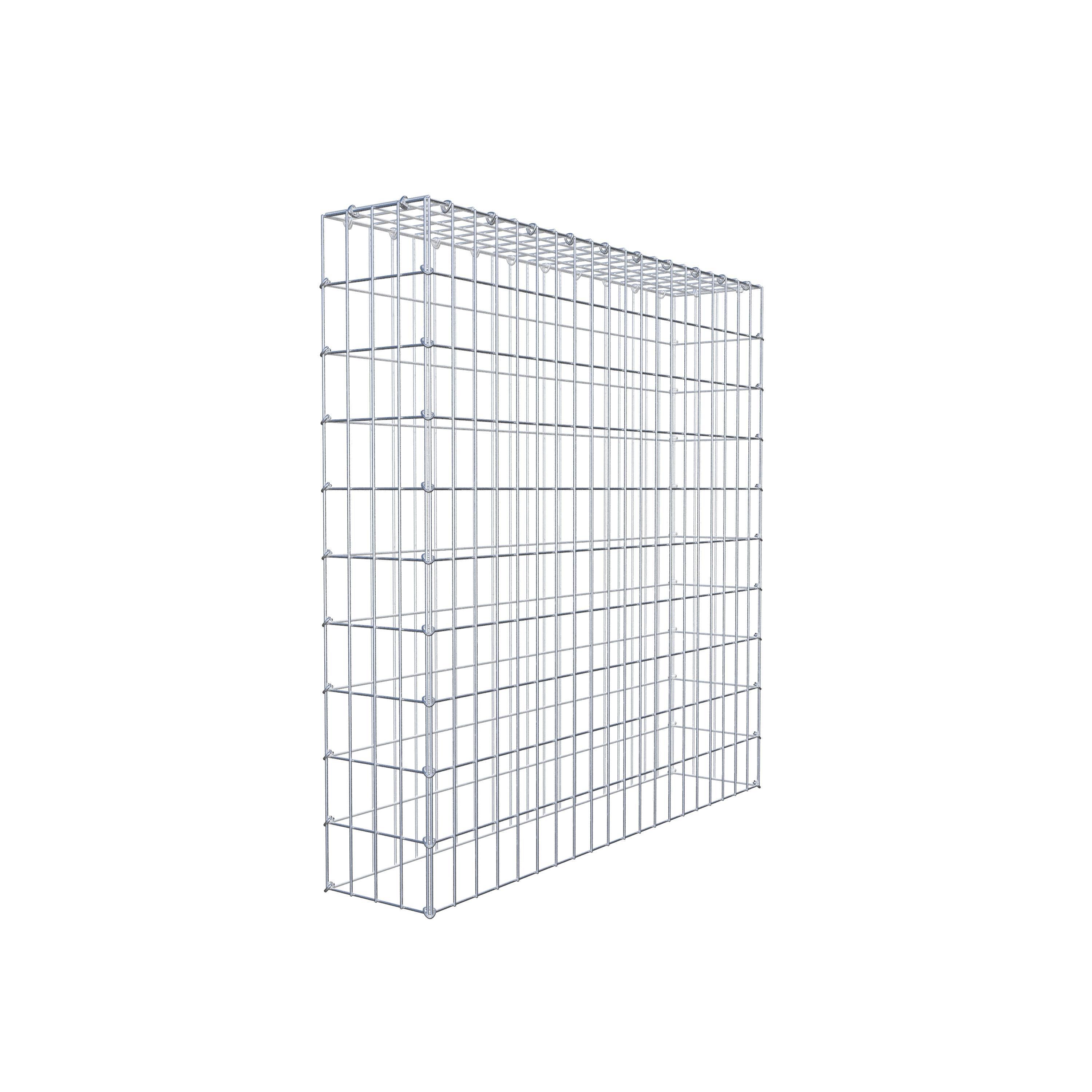 Monteret gabion type 3 100 cm x 100 cm x 20 cm (L x H x D), maskestørrelse 5 cm x 10 cm, C-ring