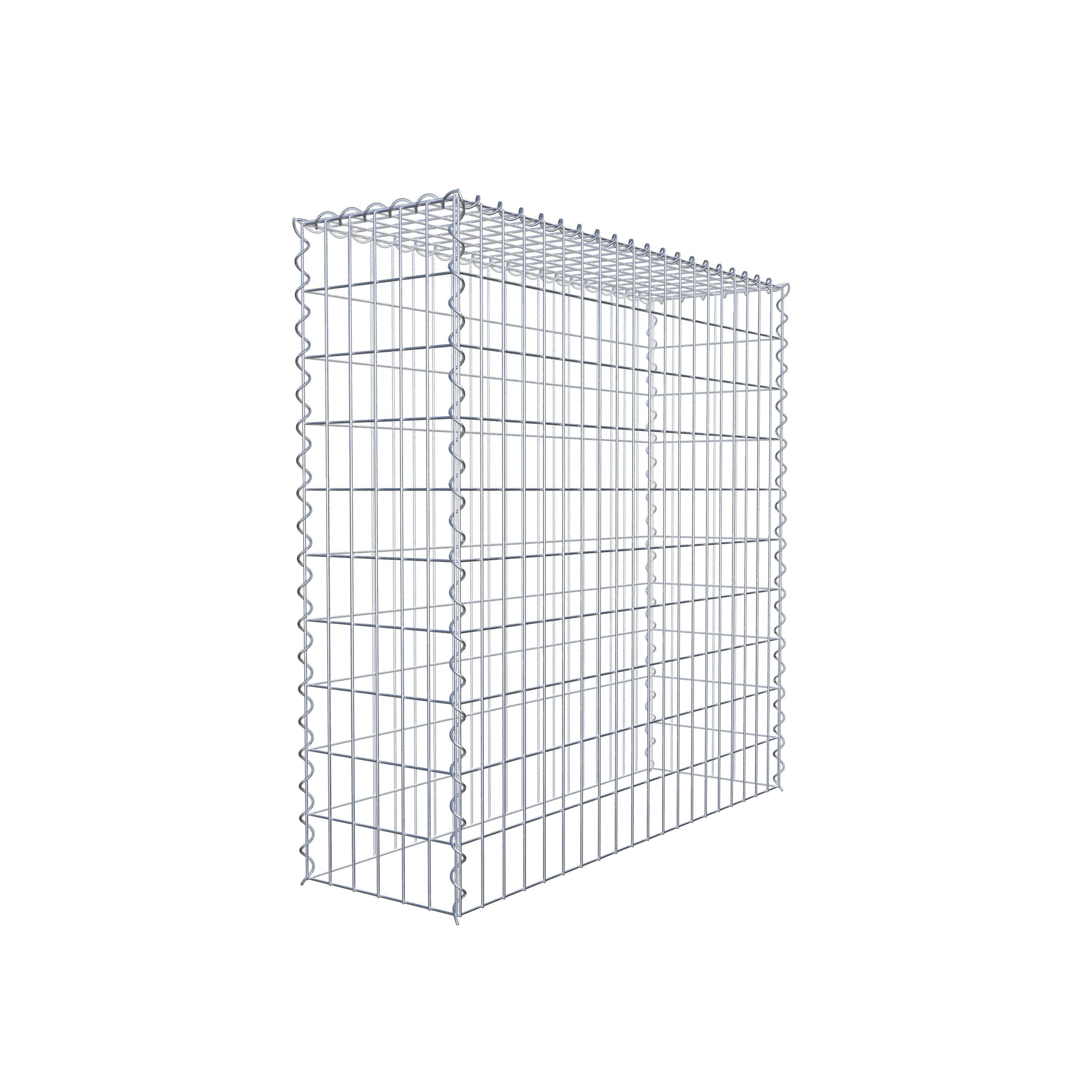 Grown-on gabion type 3 100 cm x 100 cm x 30 cm (L x H x D), mesh size 5 cm x 10 cm, spiral