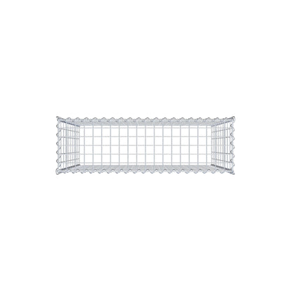 Gabião Tipo 3 100 cm x 100 cm x 30 cm (C x A x P), malhagem 5 cm x 10 cm, espiral