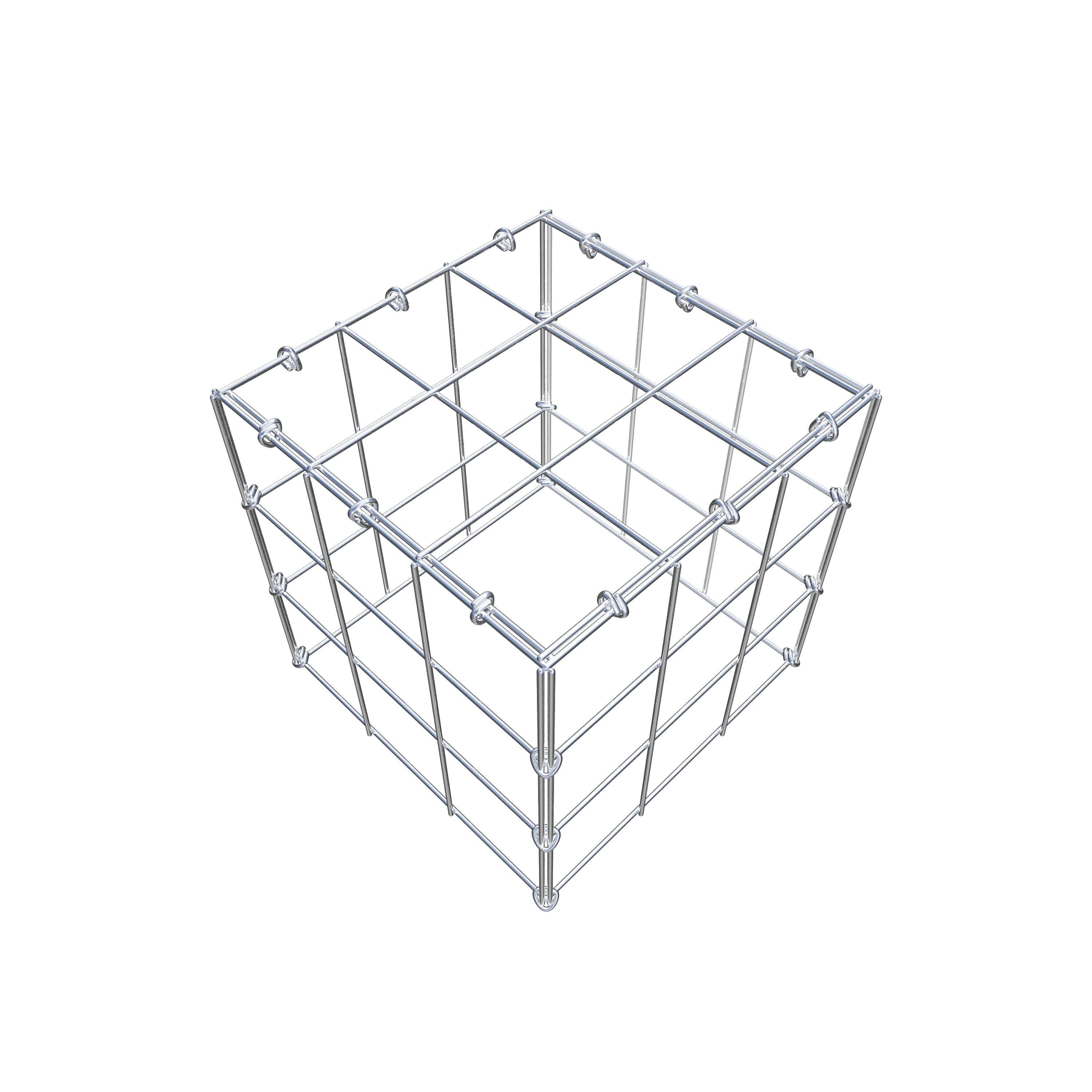 Monteret gabion type 3 30 cm x 30 cm x 30 cm (L x H x D), maskestørrelse 10 cm x 10 cm, C-ring