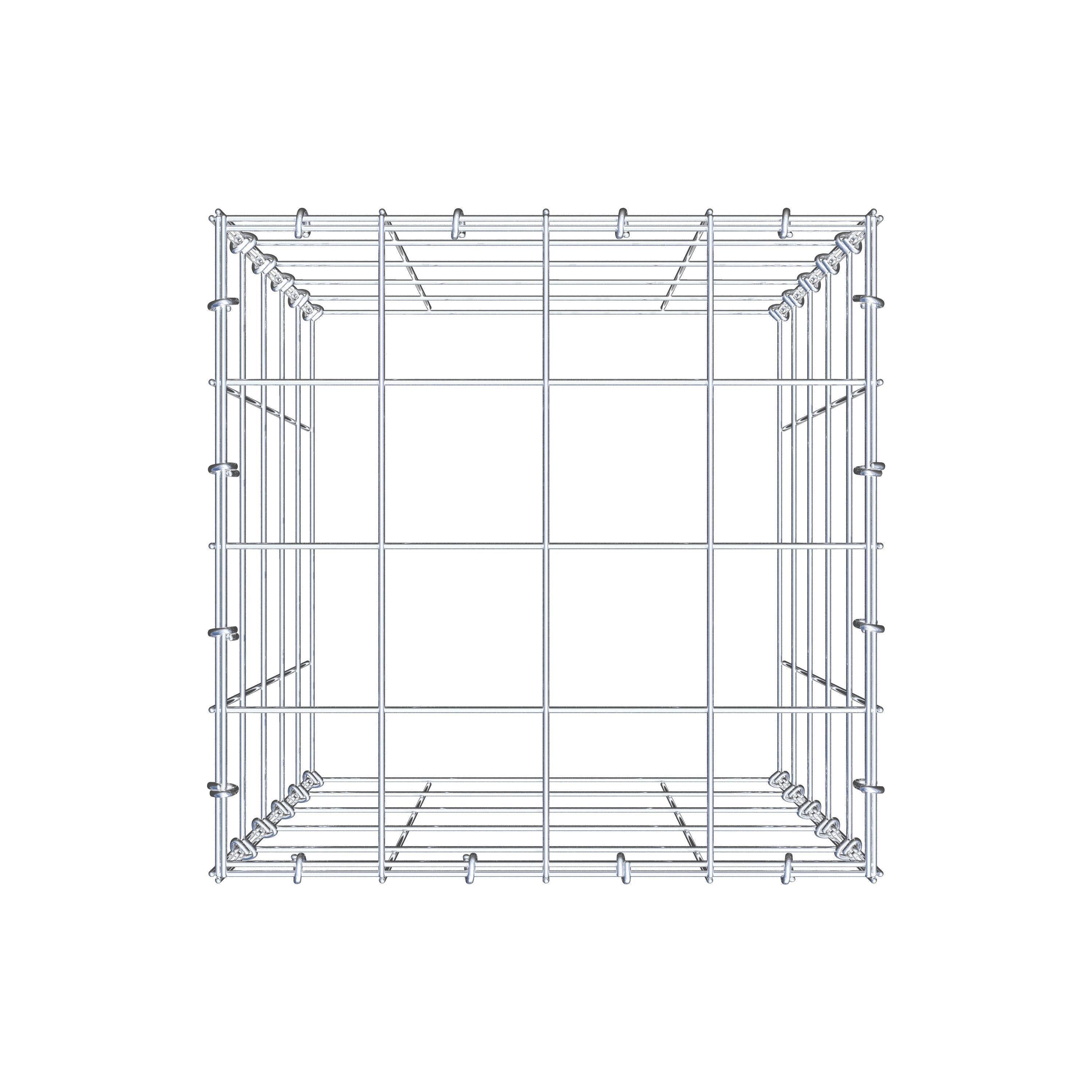 Anbaugabione Typ 3 50 cm x 40 cm x 40 cm (L x H x T), Maschenweite 10 cm x 10 cm, C-Ring