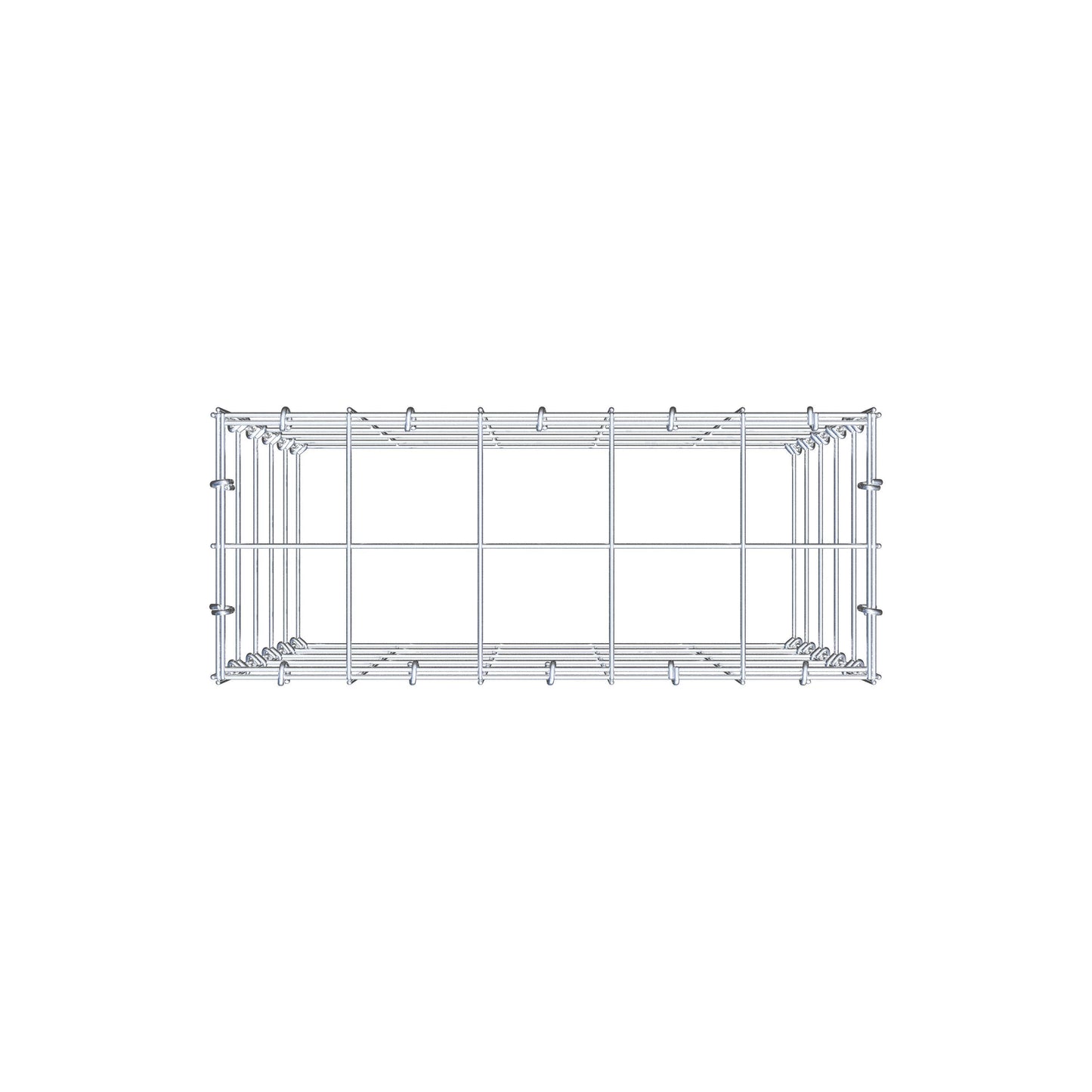 Anbaugabione Typ 3 50 cm x 50 cm x 20 cm (L x H x T), Maschenweite 10 cm x 10 cm, C-Ring