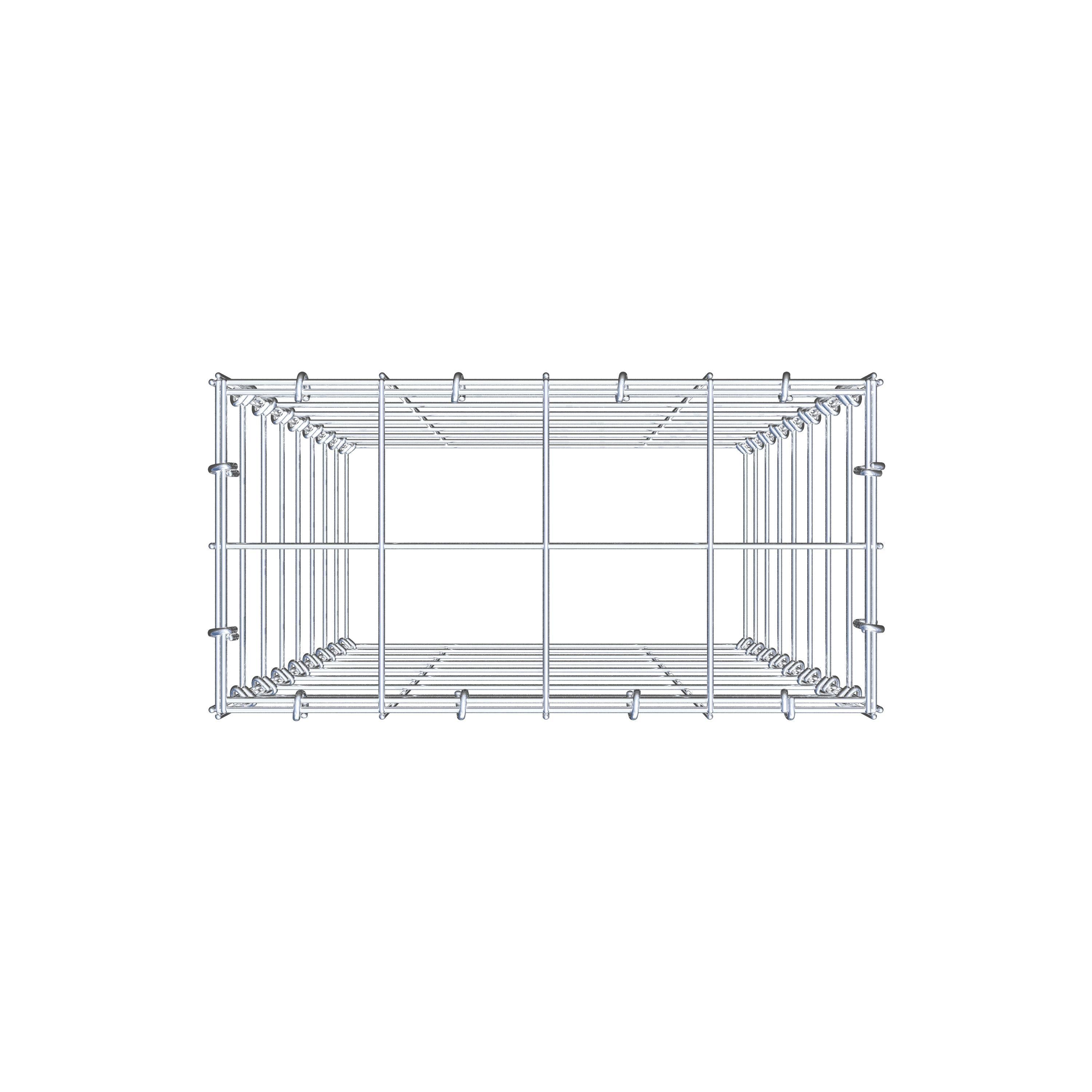 Anbaugabione Typ 3 80 cm x 40 cm x 20 cm (L x H x T), Maschenweite 10 cm x 10 cm, C-Ring