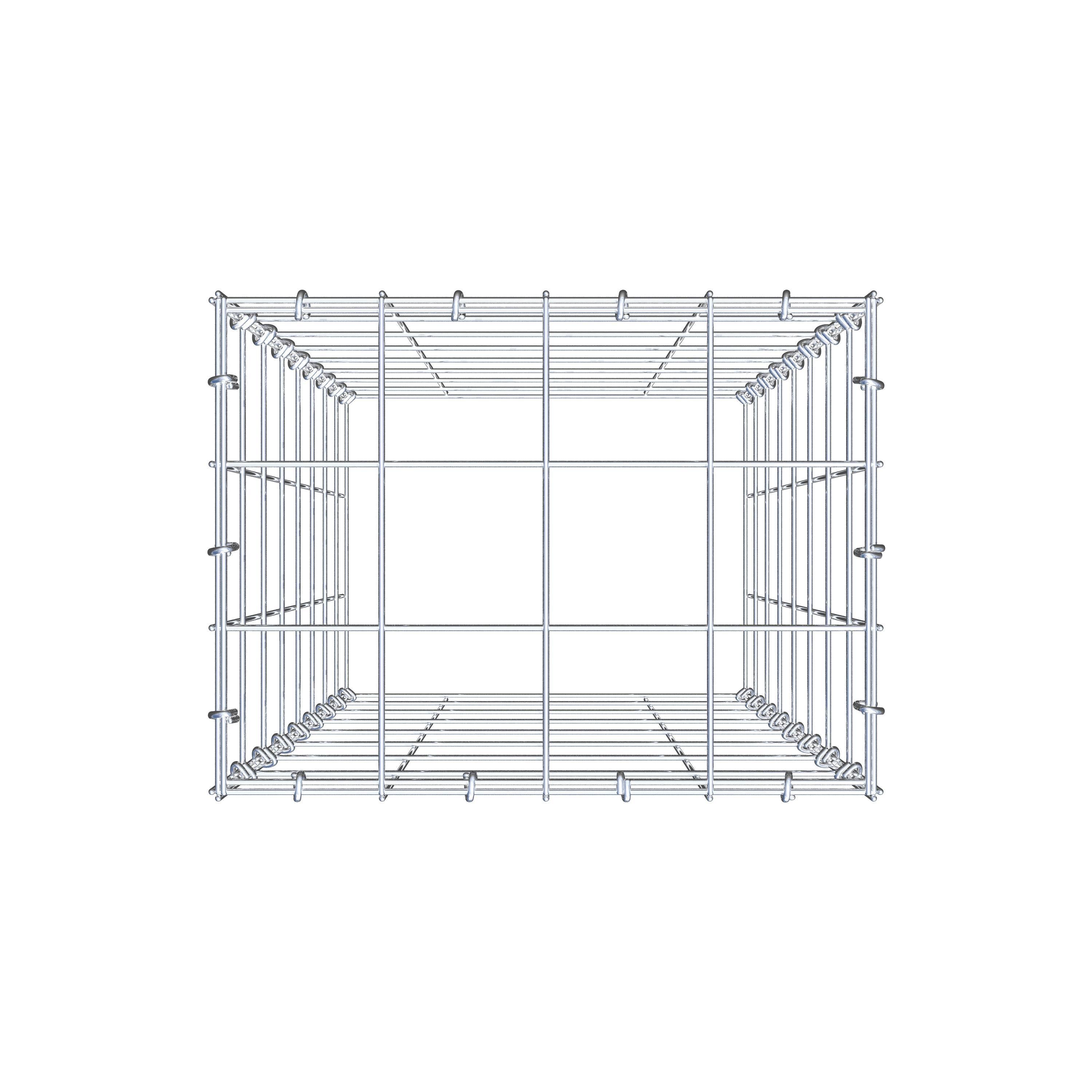 Anbaugabione Typ 3 80 cm x 40 cm x 30 cm (L x H x T), Maschenweite 10 cm x 10 cm, C-Ring