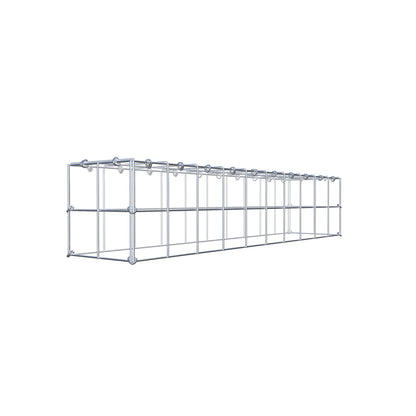 Anbaugabione Typ 3 100 cm x 20 cm x 20 cm (L x H x T), Maschenweite 10 cm x 10 cm, C-Ring