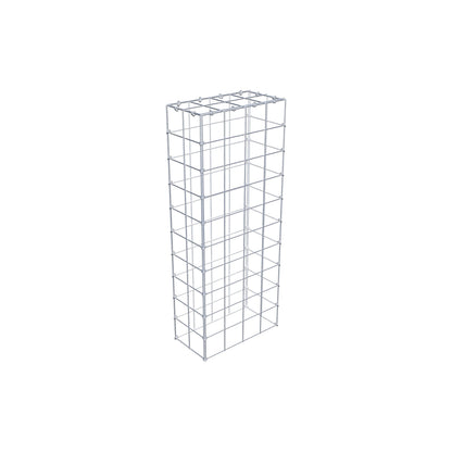 Mounted gabion type 3 100 cm x 20 cm x 40 cm (L x H x D), mesh size 10 cm x 10 cm, C-ring
