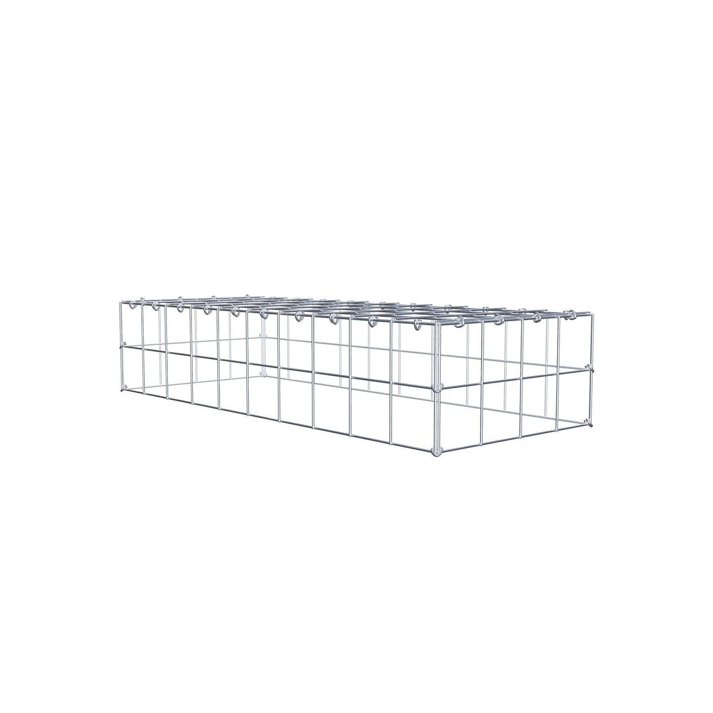 Mounted gabion type 3 100 cm x 20 cm x 40 cm (L x H x D), mesh size 10 cm x 10 cm, C-ring