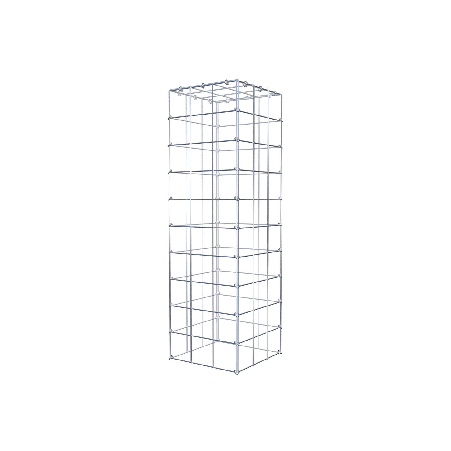 Monteret gabion type 3 100 cm x 30 cm x 30 cm (L x H x D), maskestørrelse 10 cm x 10 cm, C-ring