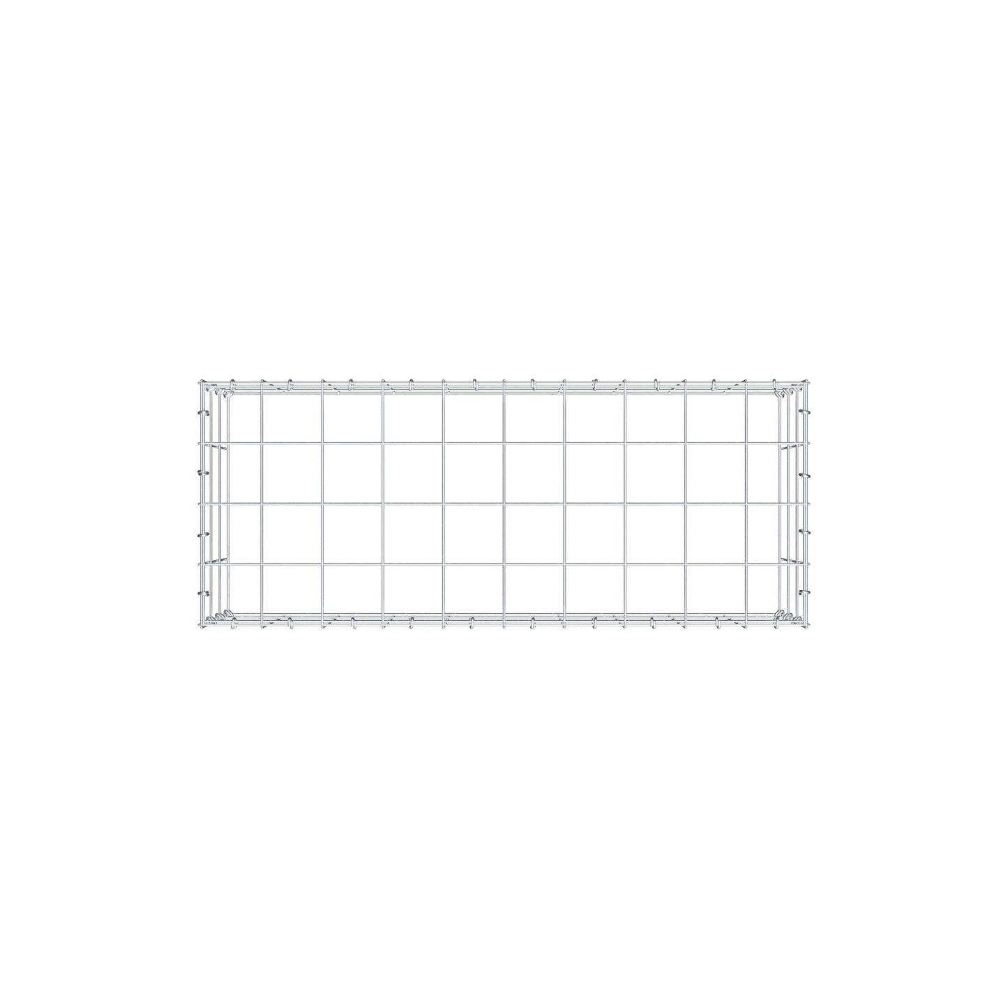 Monteret gabion type 3 100 cm x 30 cm x 40 cm (L x H x D), maskestørrelse 10 cm x 10 cm, C-ring