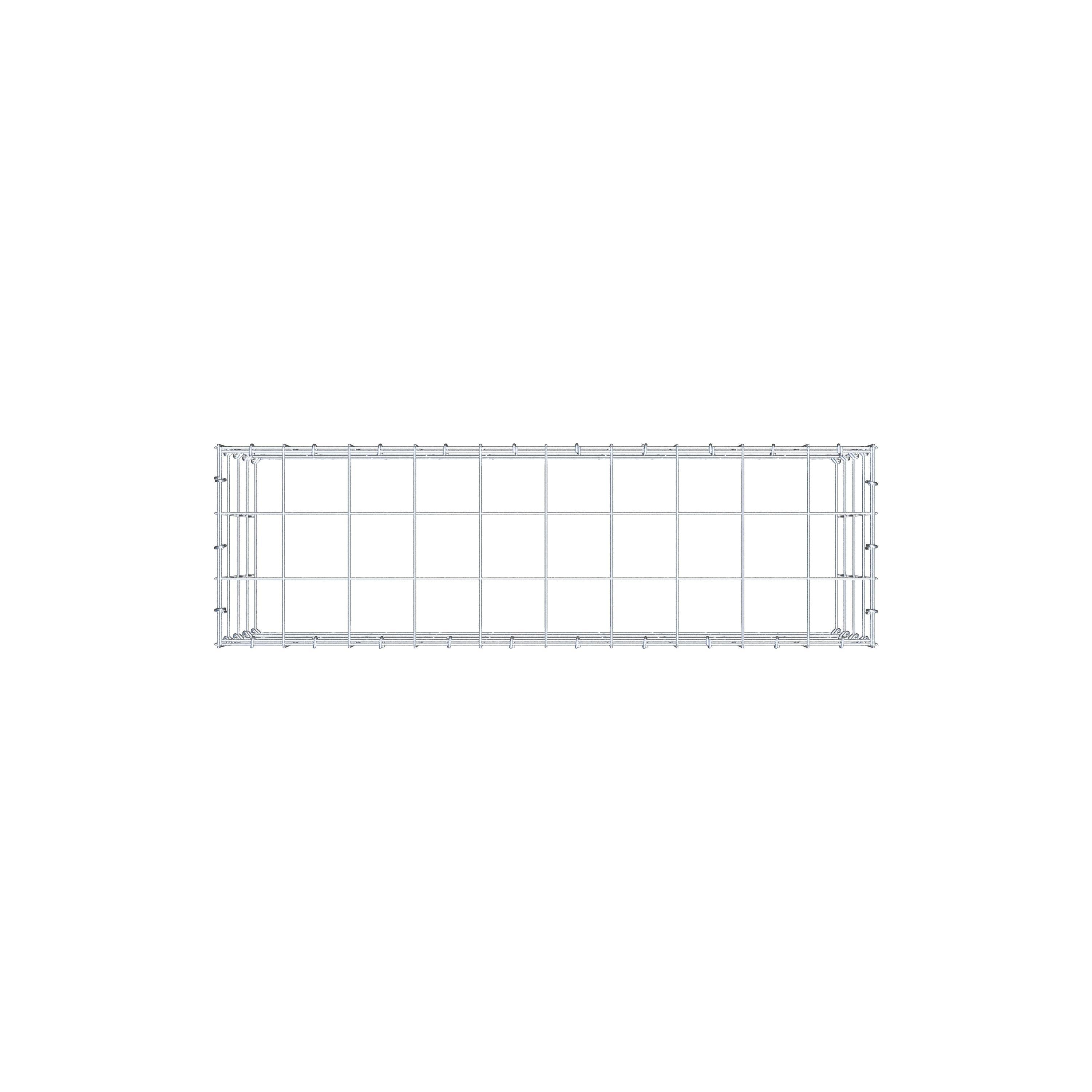 Gabião Tipo 3 100 cm x 40 cm x 30 cm (C x A x P), malhagem 10 cm x 10 cm, anel C