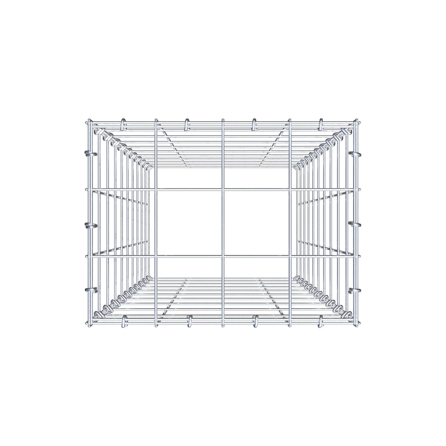 Monteret gabion type 3 100 cm x 40 cm x 30 cm (L x H x D), maskestørrelse 10 cm x 10 cm, C-ring