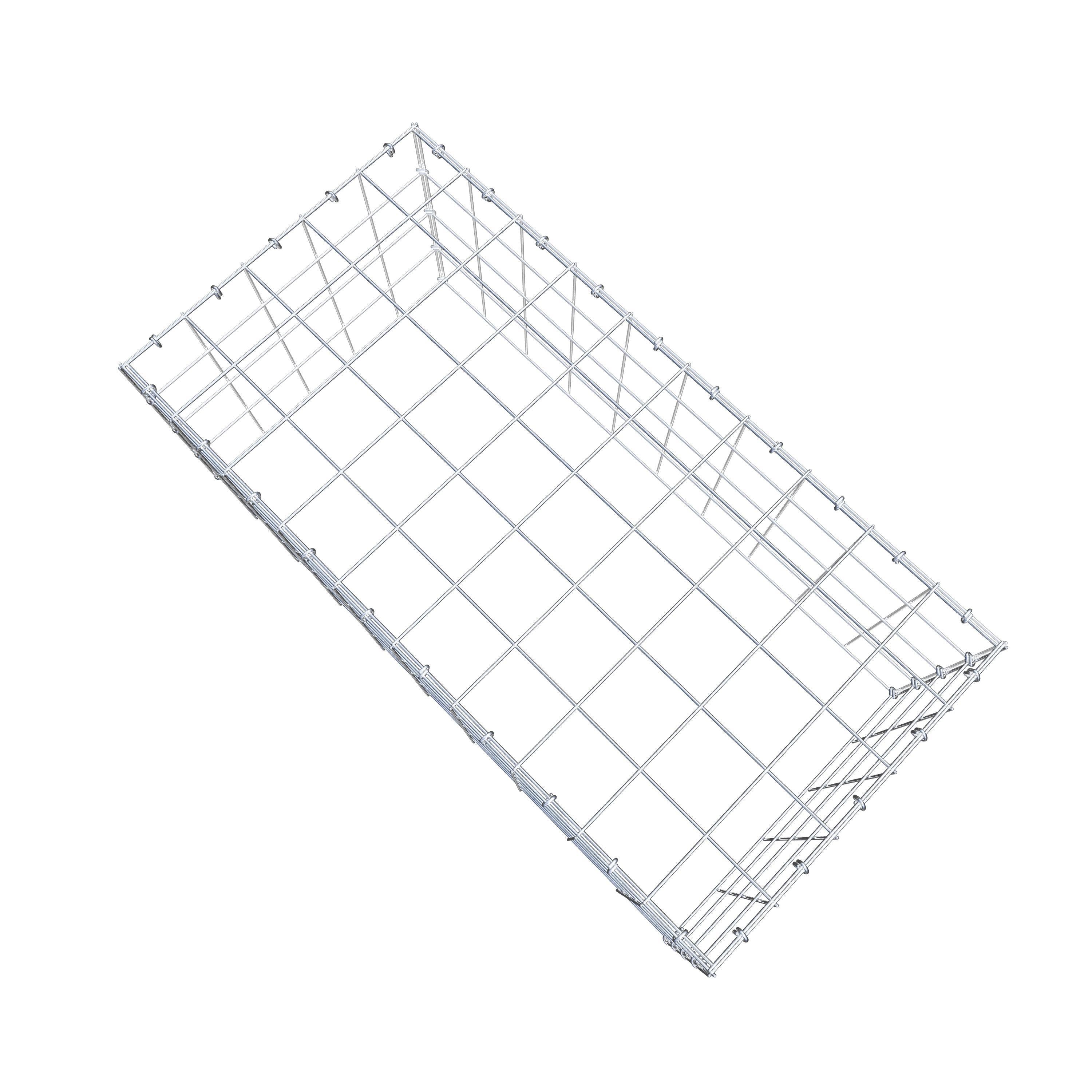 Anbaugabione Typ 3 100 cm x 40 cm x 50 cm (L x H x T), Maschenweite 10 cm x 10 cm, C-Ring