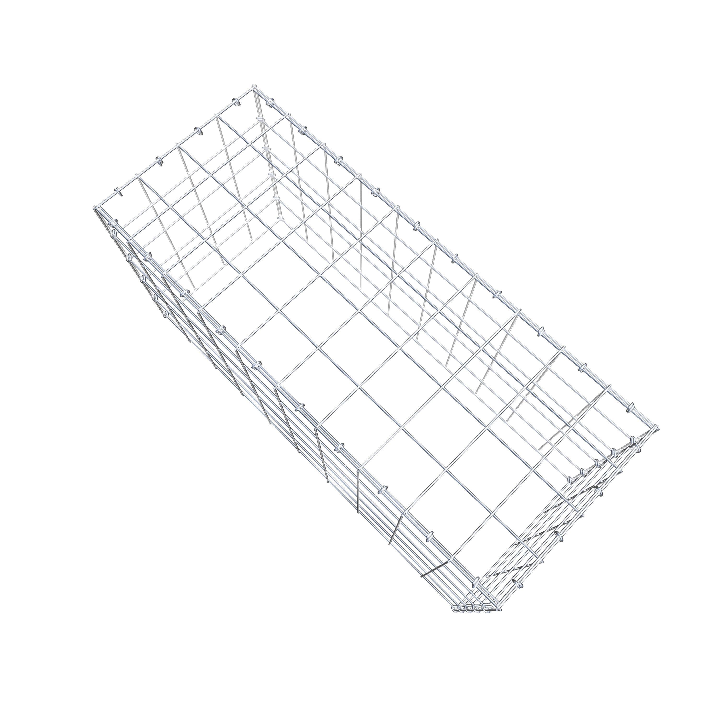 Mounted gabion type 3 100 cm x 50 cm x 40 cm (L x H x D), mesh size 10 cm x 10 cm, C-ring