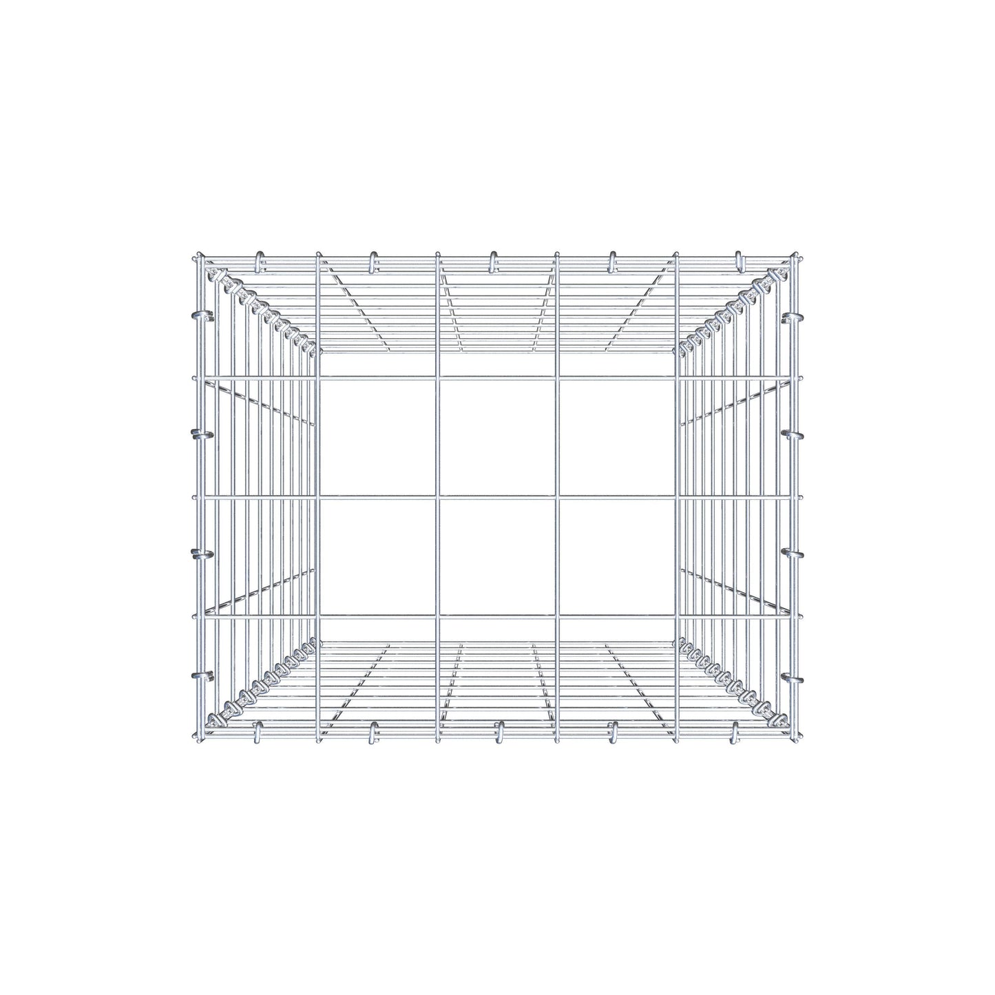 Type 3 oplegkorf 100 cm x 50 cm x 40 cm (L x H x D), maaswijdte 10 cm x 10 cm, C-ring