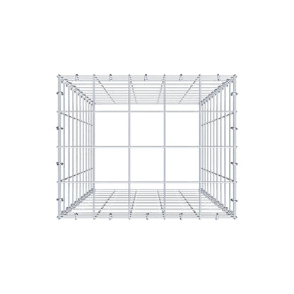 Type 3 oplegkorf 100 cm x 50 cm x 40 cm (L x H x D), maaswijdte 10 cm x 10 cm, C-ring
